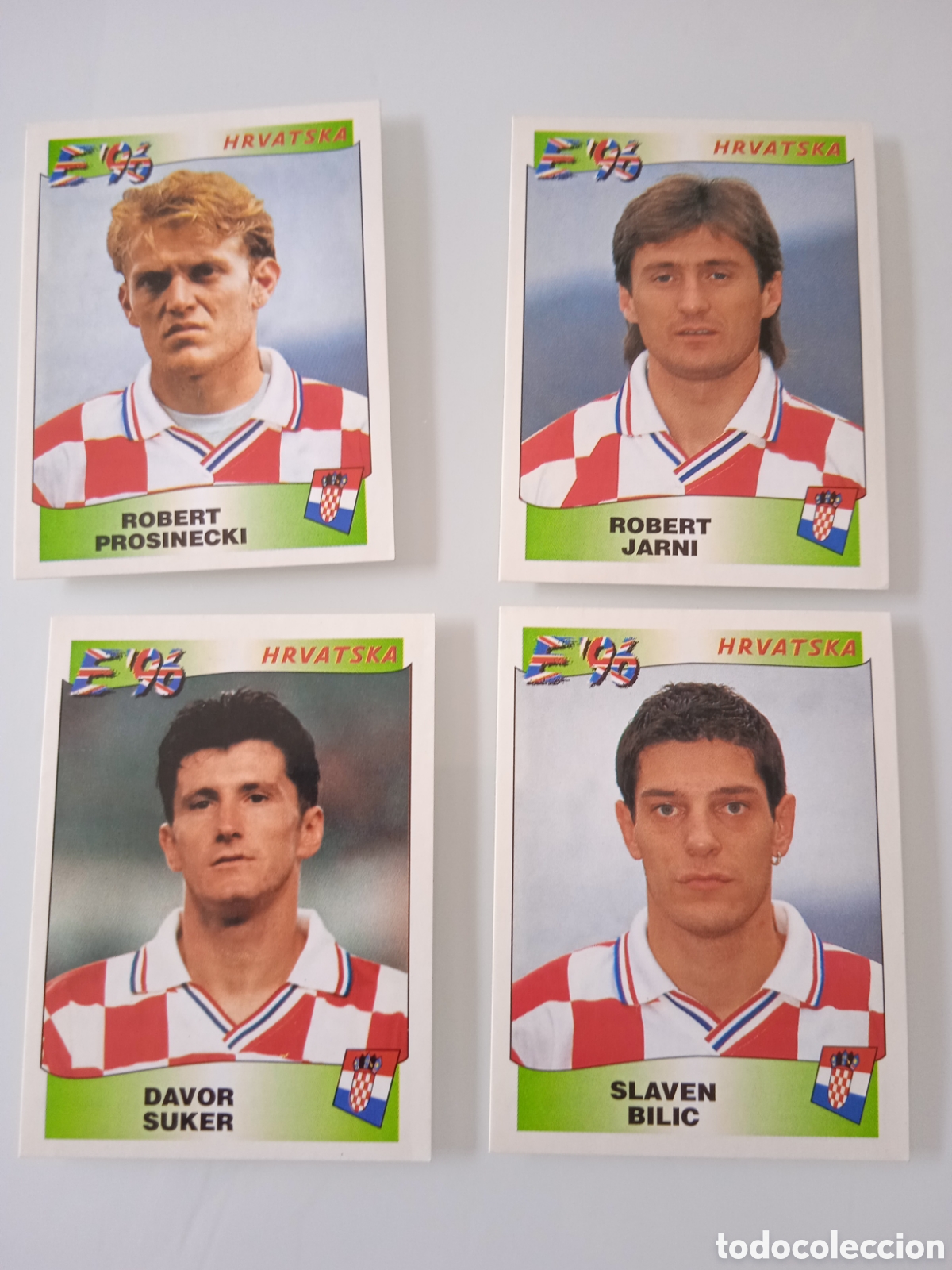 Cromos de f&uacute;tbol: Lote 4 cromos Croacia Europa 96 Panini