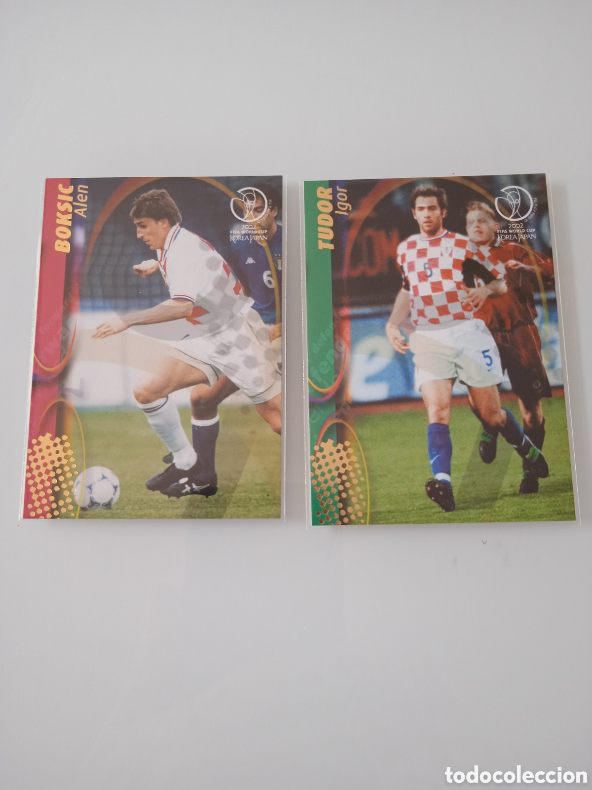 Cromos de f&uacute;tbol: Lote 2 cards Tudor y Boksic Croacia Fifa world cup 2002 Panini