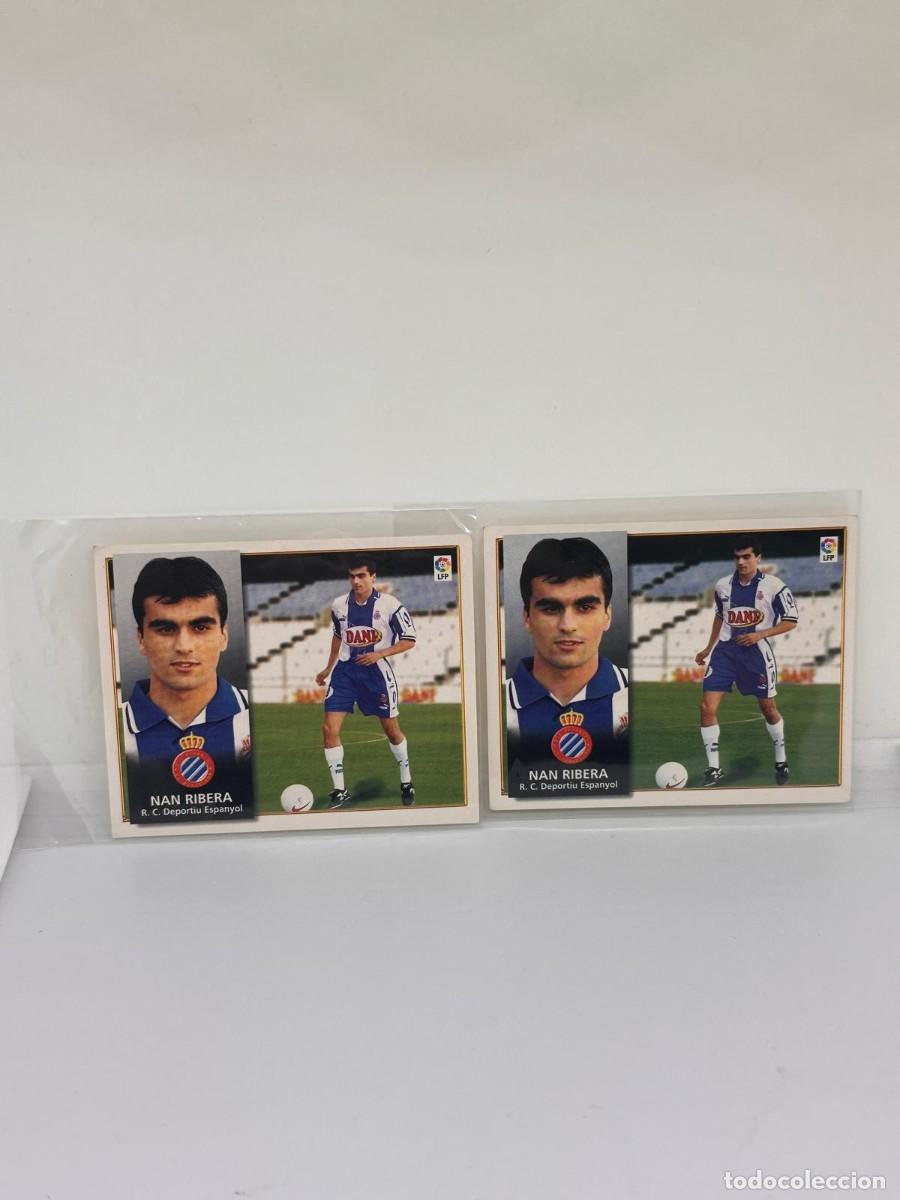 Figurine di Calcio: Man Ribera N&ordm;12 RCD Espanyol Versiones Linea de abajo Fichaje Liga Este 98 99 1998 1999 Sin pegar