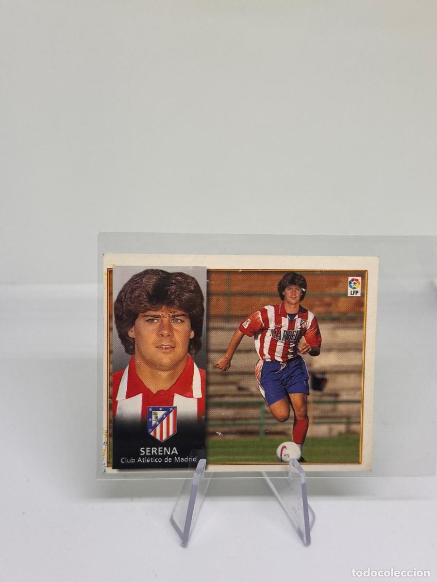 Cromos de f&uacute;tbol: Serena Coloca Atletico de Madrid Marcas Traseras Liga Este 98 99 1998 1999 sin pegar