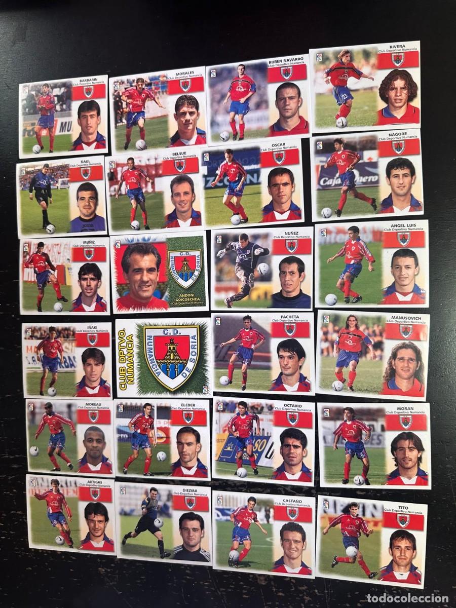 Cromos de f&uacute;tbol: Lote 24 Cromos 4 Coloca Numancia Liga Este 99 00 1999 2000 Sin pegar