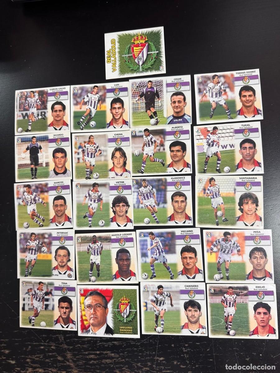 Cromos de f&uacute;tbol: Lote 21 Cromos 2 Coloca Real Valladolid Liga Este 99 00 1999 2000 Sin pegar