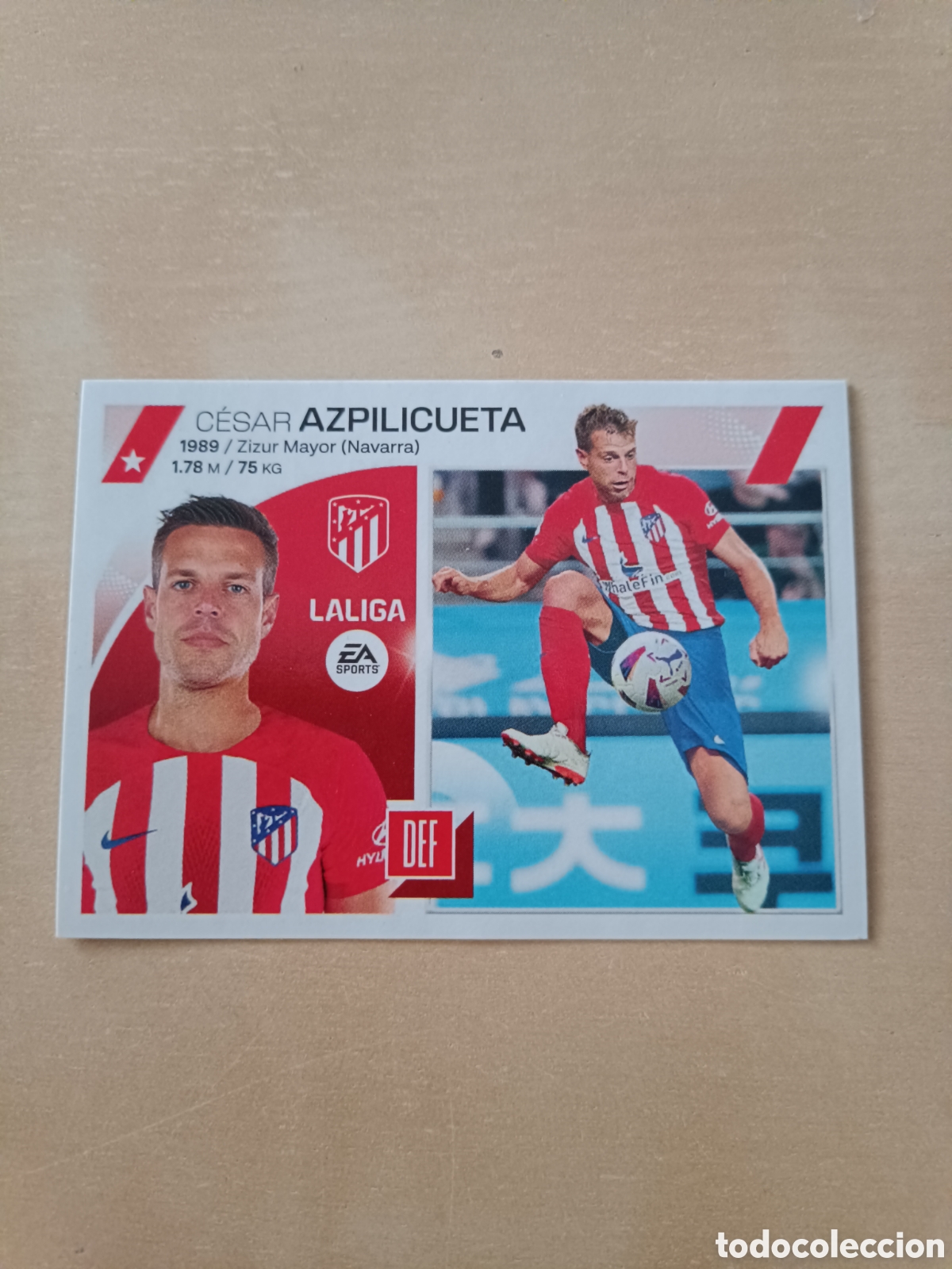 Cromos de f&uacute;tbol: CROMO C&Eacute;SAR AZPILICUETA &Uacute;LTIMOS FICHAJES N&deg; 21 LIGA ESTE 2023 2024 23 24 ATL&Eacute;TICO SEGUNDA EDICI&Oacute;N 2&ordf;