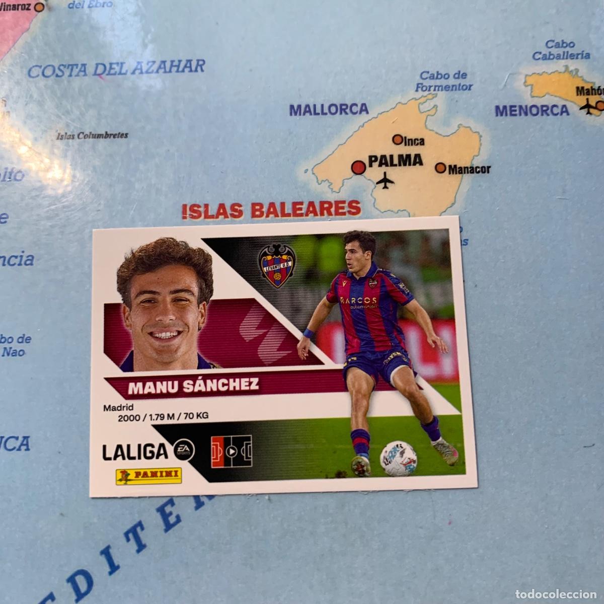 Cromos de f&uacute;tbol: Manu S&aacute;nchez n&uacute;mero 9 del Levante cromo liga este 26-27 2026-2027