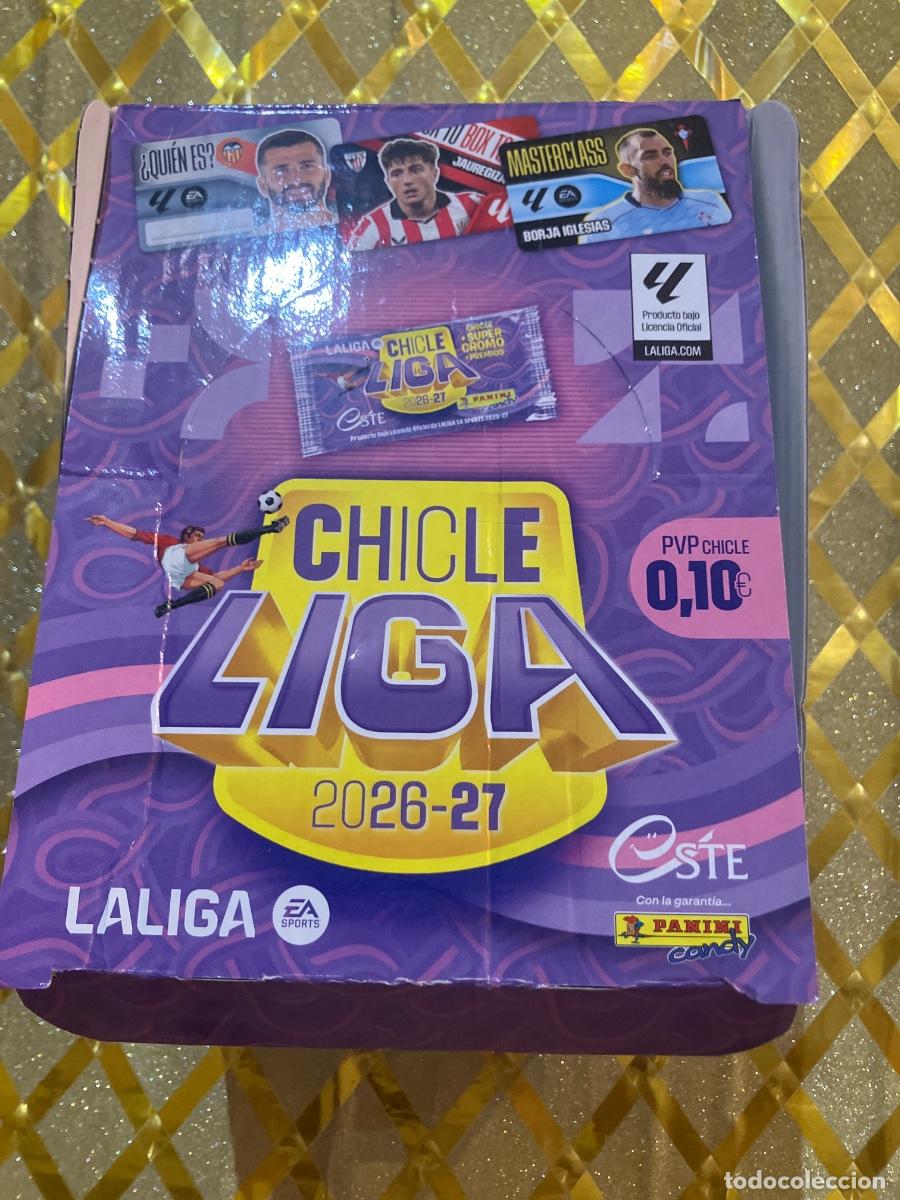 Cromos de f&uacute;tbol: CROMO DE FUTBOL CAJA VACIA CHICLE LIGA 2026 2027 PANINI !