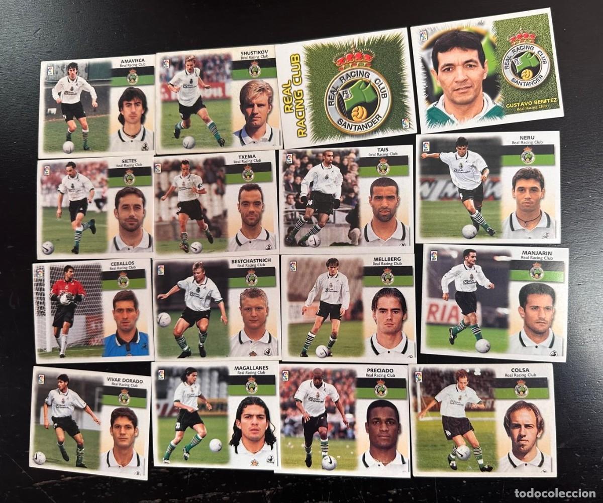 Cromos de f&uacute;tbol: Lote 16 Cromos 2 Coloca Santander Liga Este 99 00 1999 2000 Sin pegar