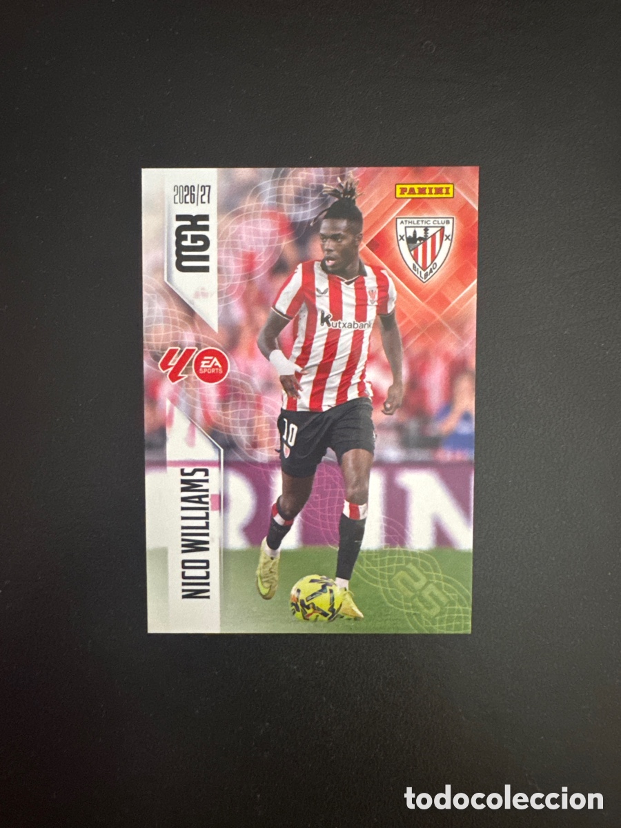 Cartes &agrave; collectionner de Football: NICO WILLIAMS NUMERO 54 ATHLETIC DE BILBAO MEGACRACKS 2026 2027