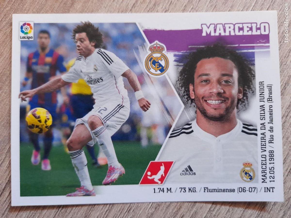 Cromos de Futebol: ERROR DIFICIL&Iacute;SIMO MARCELO, SIN &rdquo;C.F.&rdquo; EN TRASERA. LIGA ESTE 2015 2016 15 16
