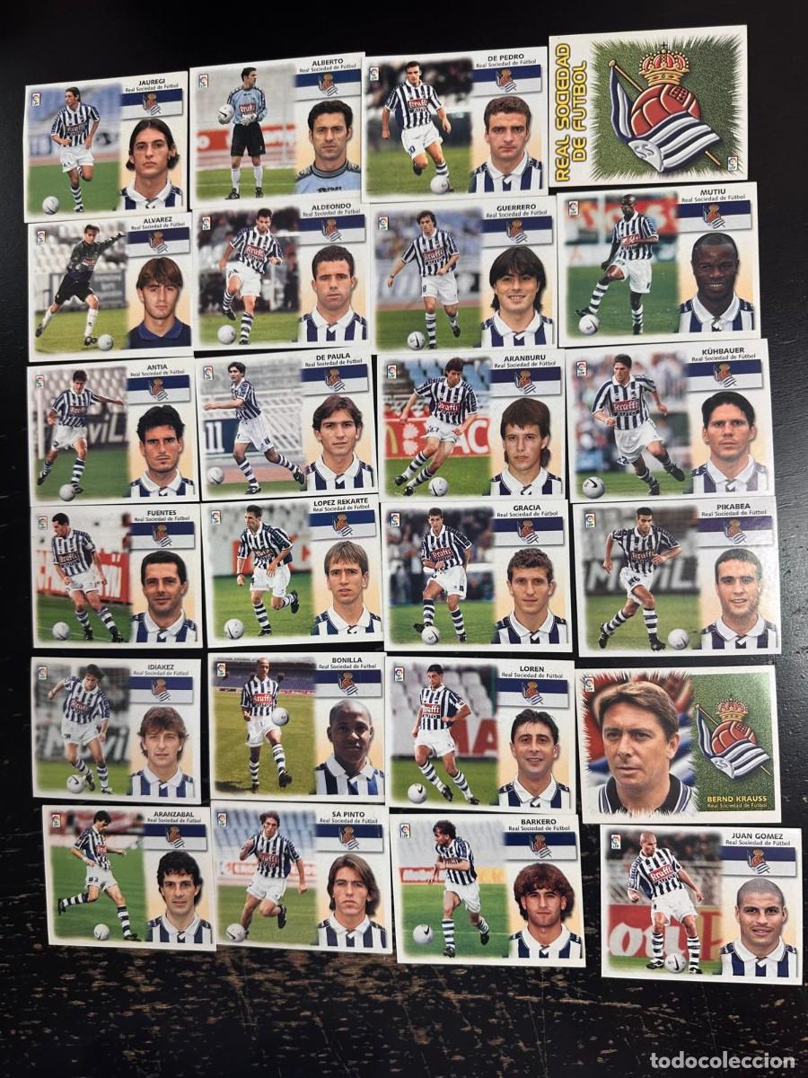 Fu&szlig;ball-Sticker: Lote 24 Cromos 1 Coloca Real Sociedad Liga Este 99 00 1999 2000 Sin pegar