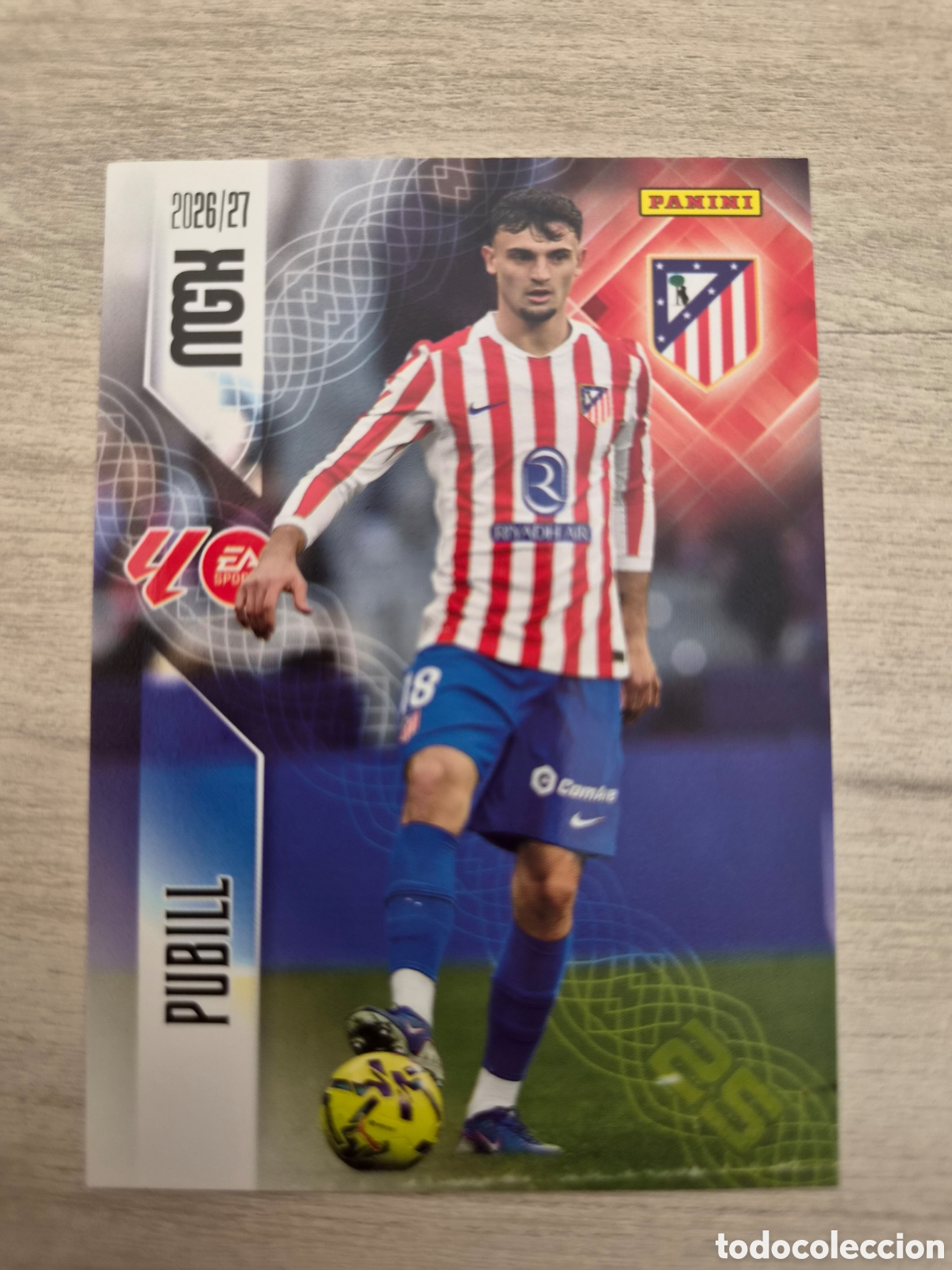 Cromos de f&uacute;tbol: N&deg;60 Atl&eacute;tico de Madrid Pubill Megacracks 26/27