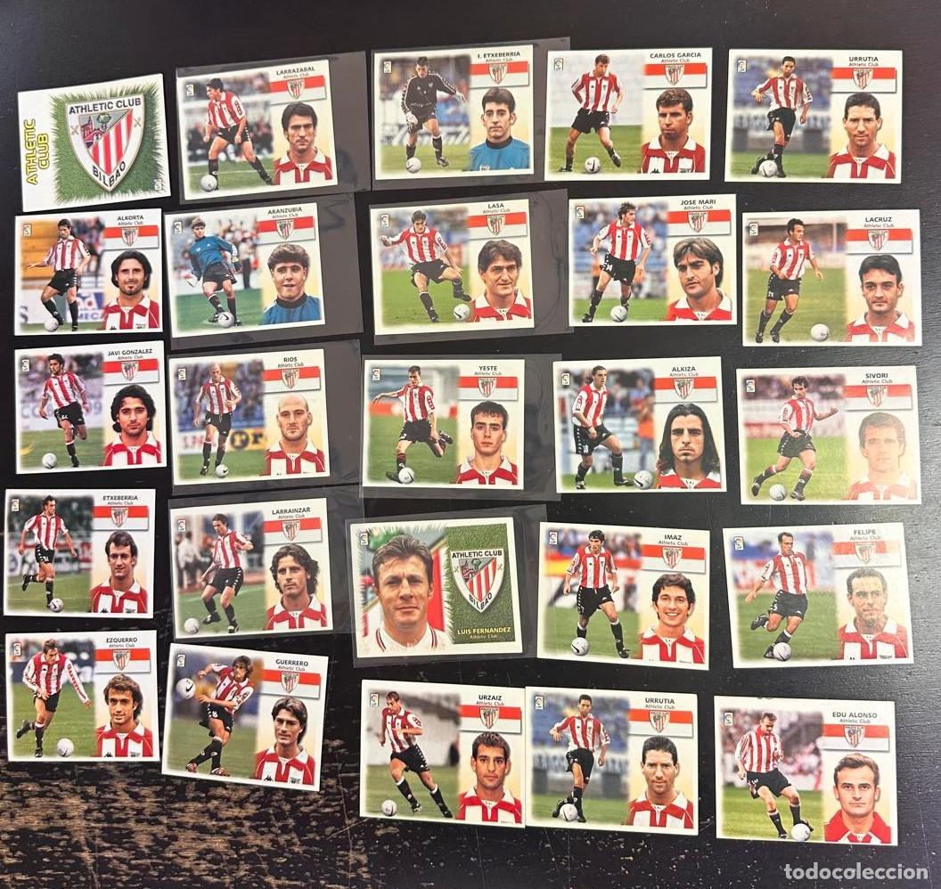 Football Stickers: Lote 25 Cromos 1 Coloca Athletic Bilbao Liga Este 99 00 1999 2000 Sin pegar