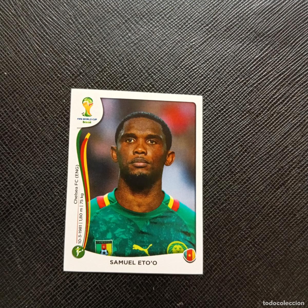 Football Stickers: 107 ETOO CAMERUN PANINI MUNDIAL BRASIL 2014 CROMO FUTBOL 14 - SIN PEGAR - CJ1