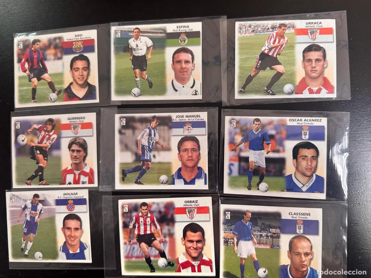 Football Stickers: Lote 9 Cromos 2 Coloca 5 Fichajes Liga Este 99 00 1999 2000 Sin pegar
