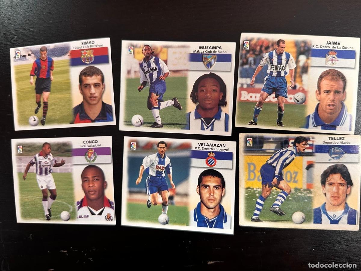 Football Stickers: Lote 6 Cromos Fichajes Liga Este 99 00 1999 2000 Sin pegar