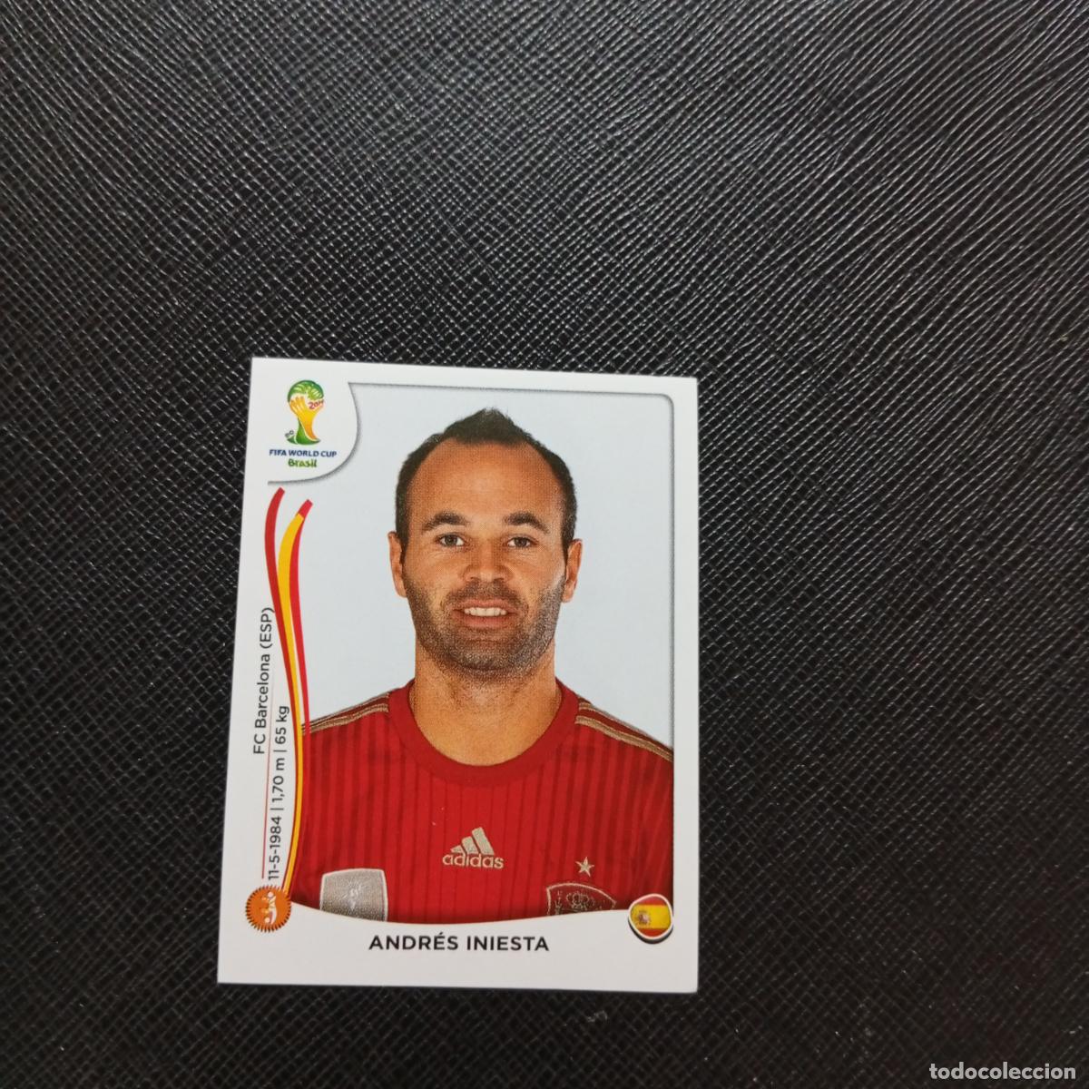 Cromos de f&uacute;tbol: 119 ANDRES INIESTA ESPA&Ntilde;A PANINI MUNDIAL BRASIL 2014 CROMO FUTBOL 14 - SIN PEGAR - CJ1