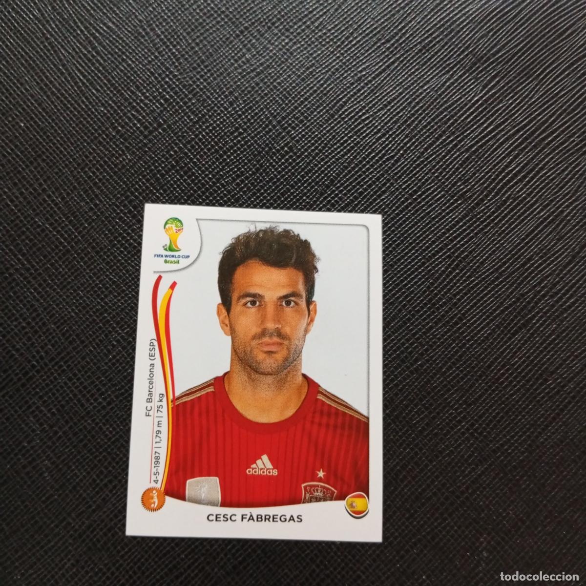 Cromos de f&uacute;tbol: 120 CESC FABREGAS ESPA&Ntilde;A PANINI MUNDIAL BRASIL 2014 CROMO FUTBOL 14 - SIN PEGAR - CJ1