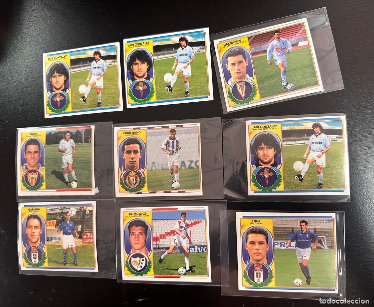 Cromos de f&uacute;tbol: Lote 9 Cromos Fichajes y Coloca Liga Este 96 97 1996 1997 Sin pegar