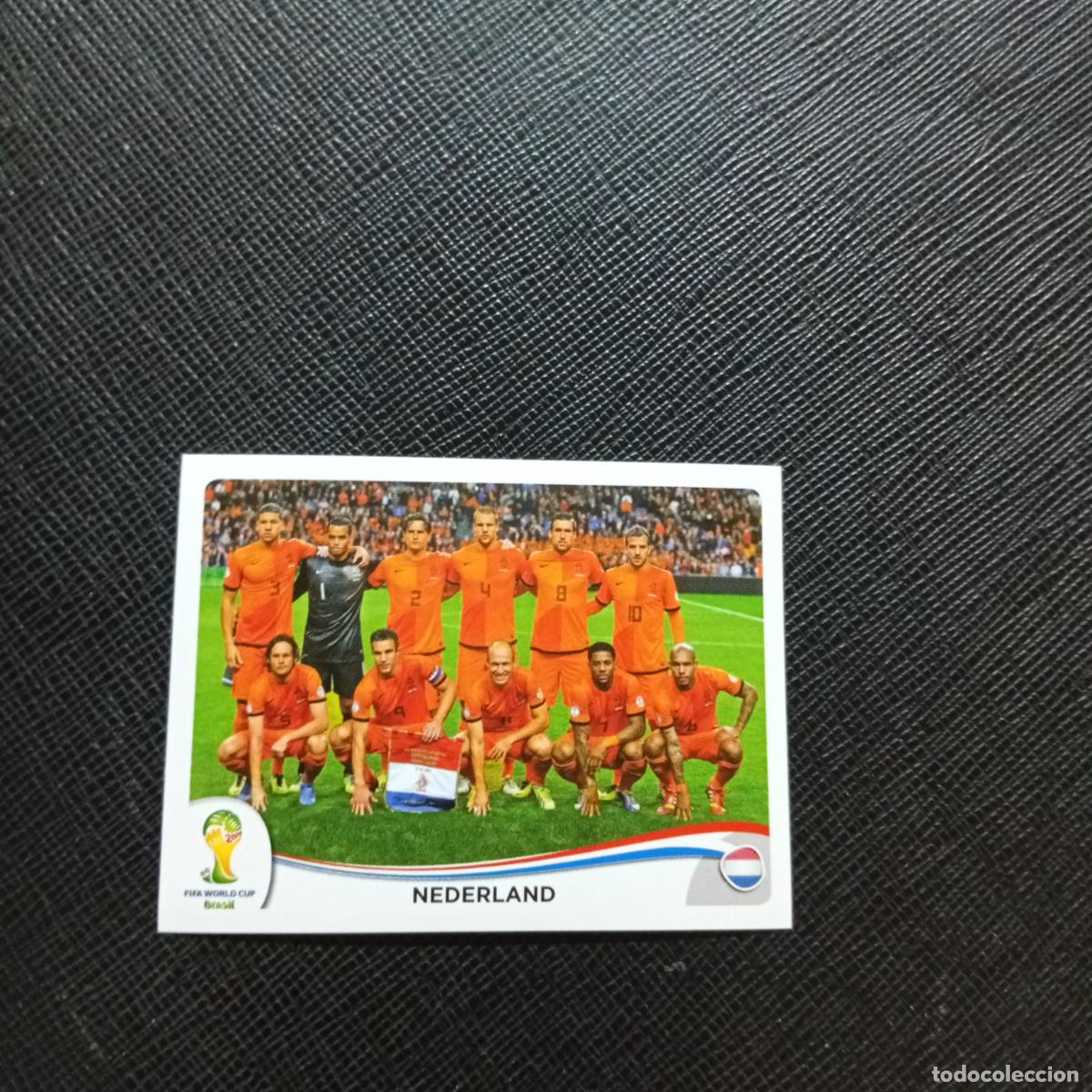 Cromos de f&uacute;tbol: 128 ALINEACION HOLANDA PANINI MUNDIAL BRASIL 2014 CROMO FUTBOL 14 - SIN PEGAR - CJ1