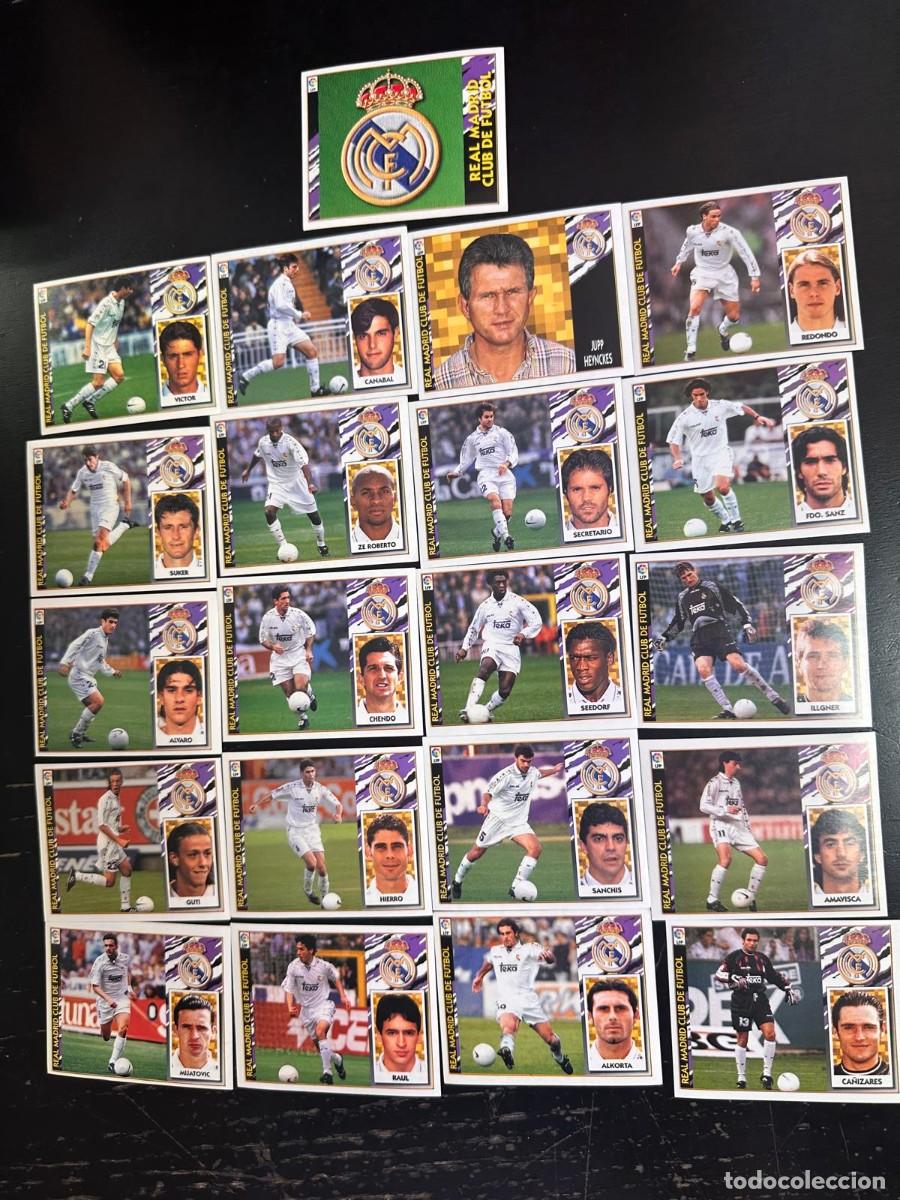 Cromos de Futebol: Lote 21 Cromos Real Madrid 1 Coloca Liga Este 97 98 1997 1998 Sin pegar