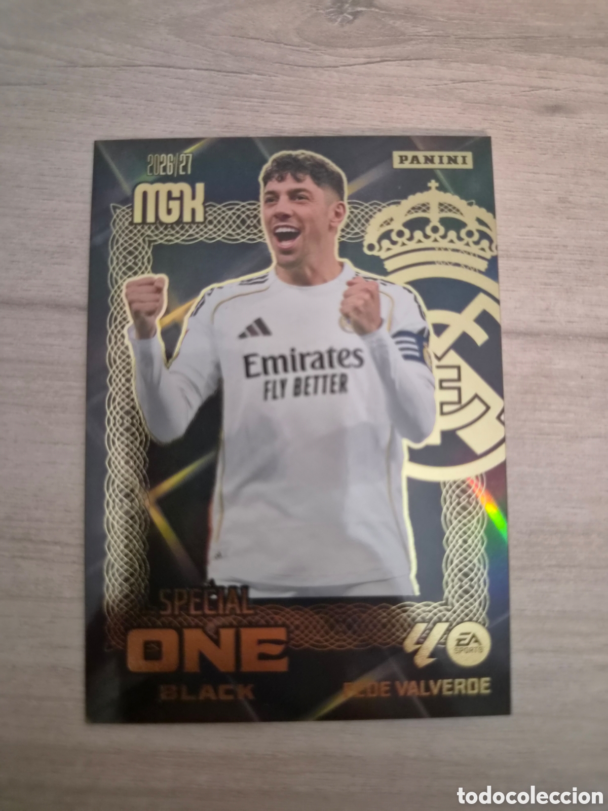 Cromos de f&uacute;tbol: Special One Black Fede Valverde Megacracks 26/27