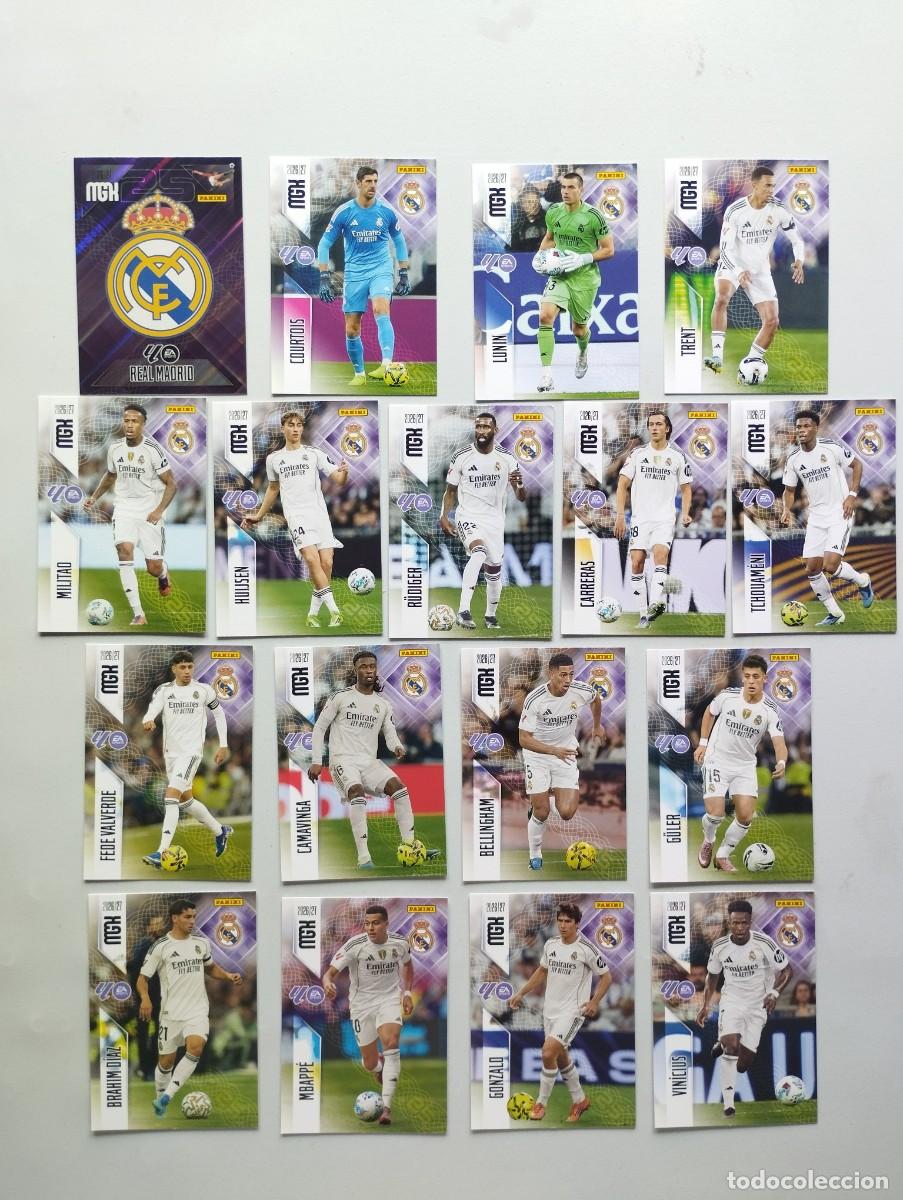 Cromos de f&uacute;tbol: CROMO CARD 2026 2027 MEGACRACKS 27 26 MGK PANINI LOTE CROMOS CARDS REAL MADRID CON MBAPPE VINICIUS