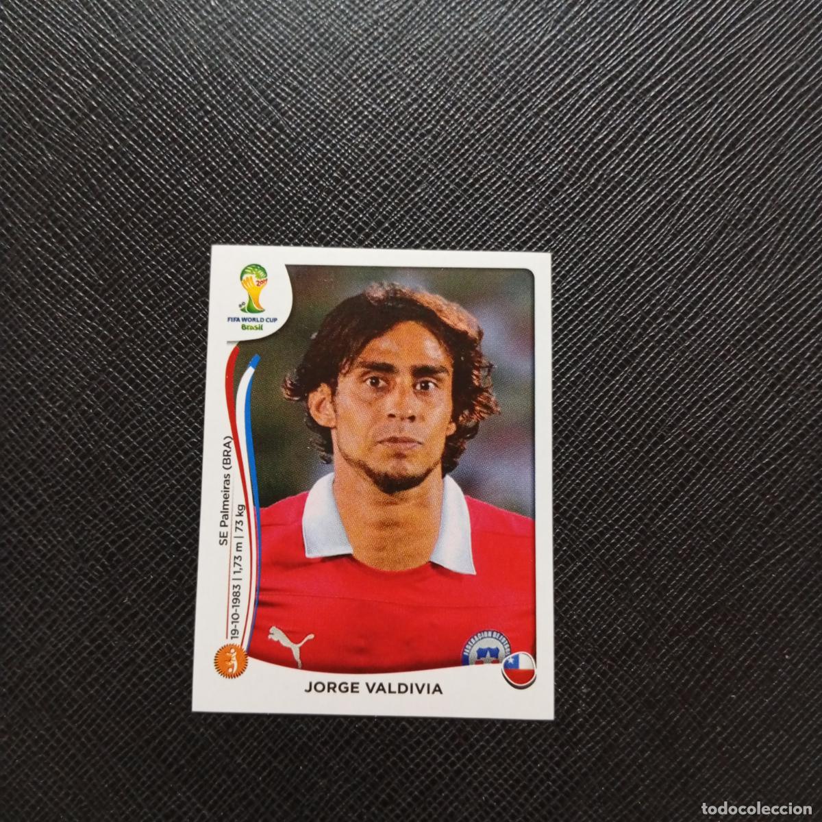 Football Stickers: 155 JORGE VALDIVIA CHILE PANINI MUNDIAL BRASIL 2014 CROMO FUTBOL 14 - SIN PEGAR - CJ1