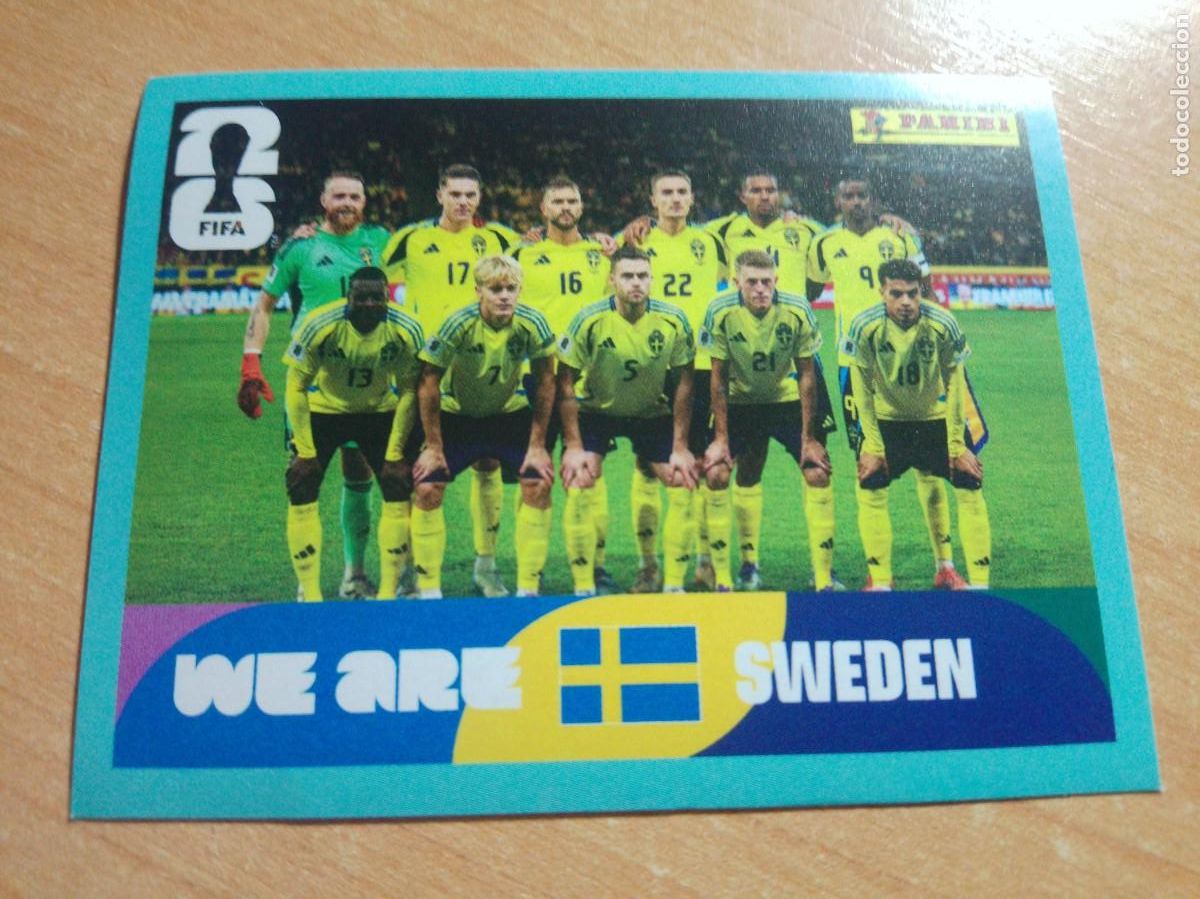 Football Stickers: SWE 13 ALINEACI&Oacute;N SUECIA MUNDIAL FIFA WORLD CUP 2026 26 PANINI STICKERS NUEVO