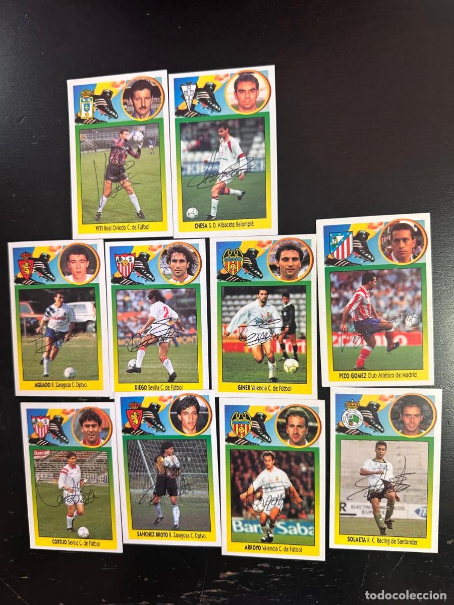 Cromos de f&uacute;tbol: Lote 10 Cromos Escritos Boligrafo Liga Este 93 94 1993 1994 Sin pegar