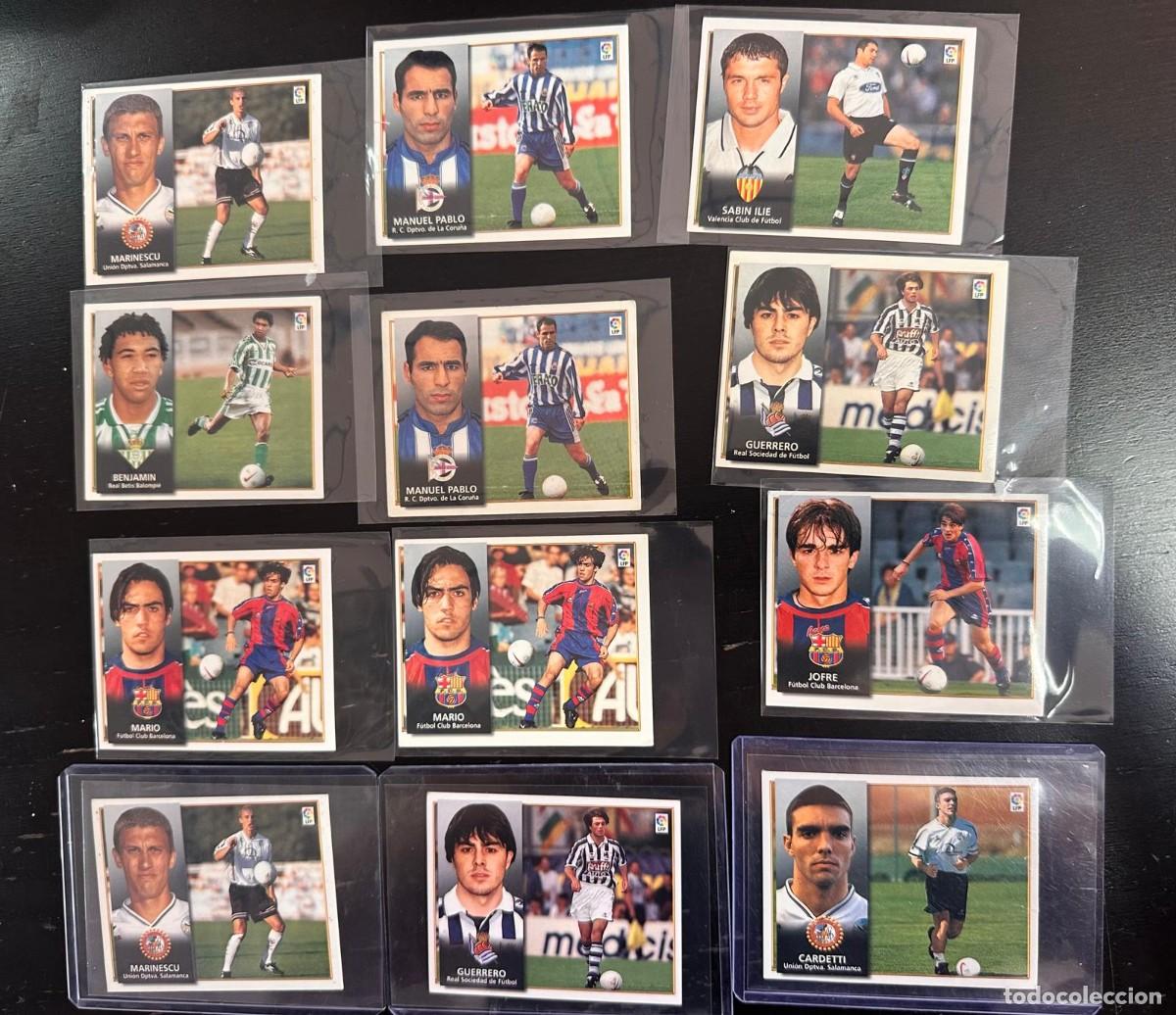 Cromos de f&uacute;tbol: Lote 12 Cromos Fichajes y Colocas Liga Este 98 99 1998 1999 Sin pegar