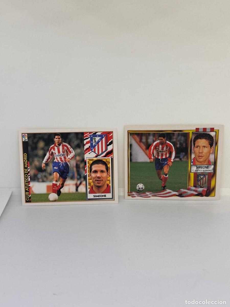 Cromos de Futebol: Lote 2 Card Simeone Atletico de Madrid Liga Este Sin pegar