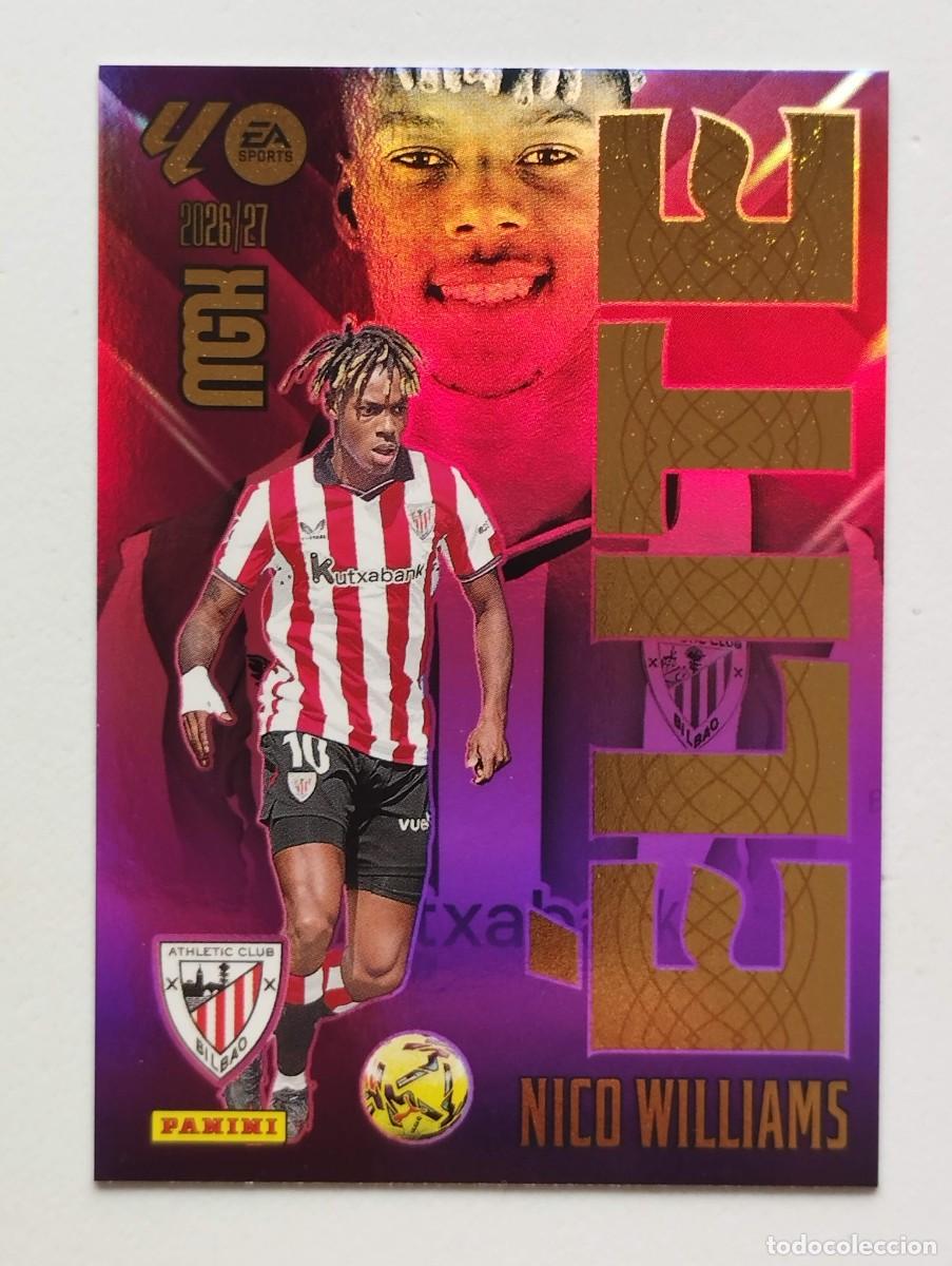 Cromos de f&uacute;tbol: CROMO CARD 2026 2027 MEGACRACKS 27 26 MGK PANINI ELITE NICO WILLIAMS 12 ATHLETIC CLUB BILBAO
