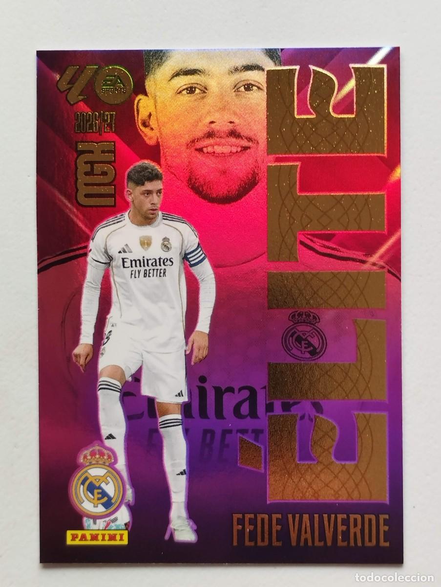 Cromos de f&uacute;tbol: CROMO CARD 2026 2027 MEGACRACKS 27 26 MGK PANINI ELITE FEDE VALVERDE 5 REAL MADRID