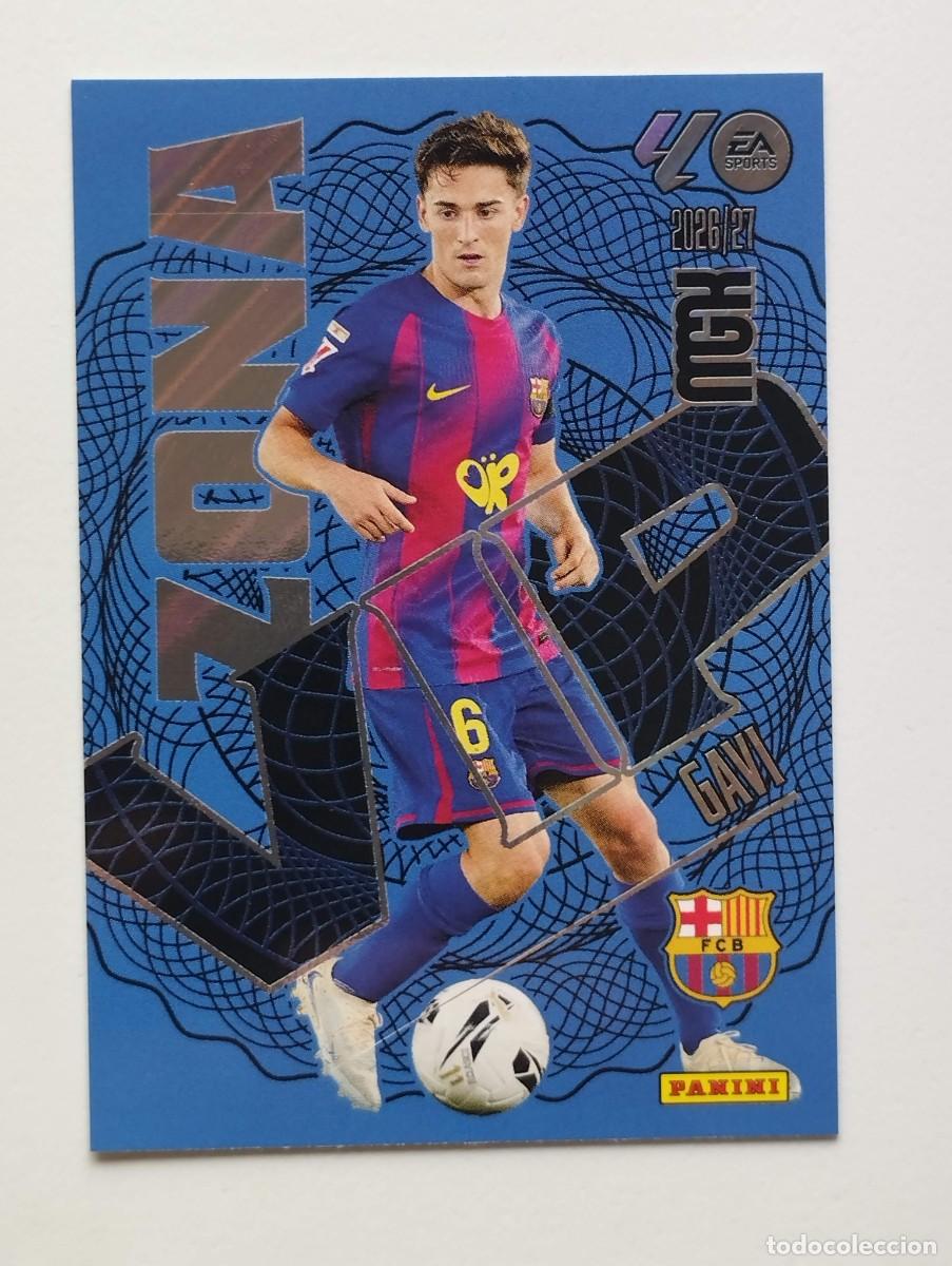 Cromos de f&uacute;tbol: CROMO CARD 2026 2027 MEGACRACKS 27 26 MGK PANINI ZONA VIP GAVI 394 BARCELONA