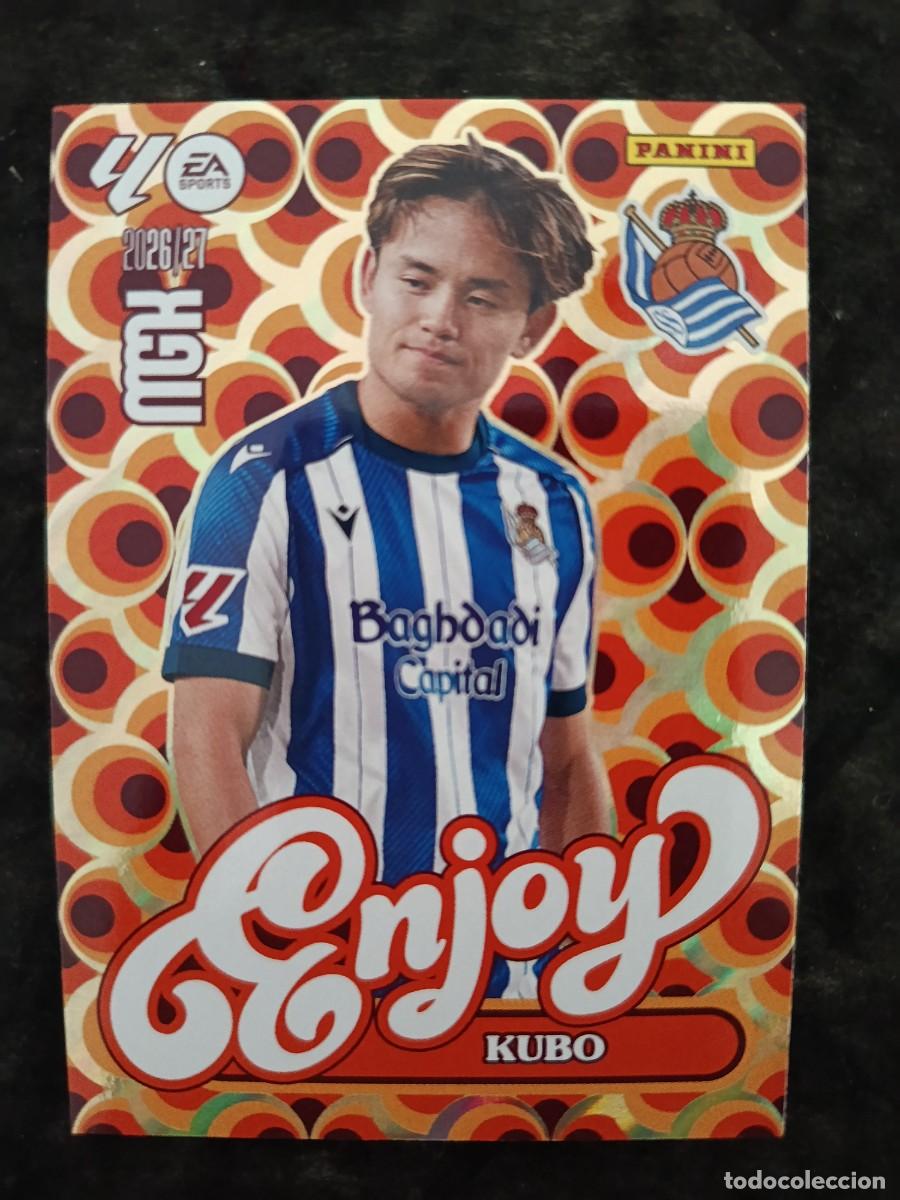 Cartes &agrave; collectionner de Football: MGK 2026/27 MEGACRACKS PANINI. #384 KUBO &rdquo;ENJOY&rdquo;. R.SOCIEDAD