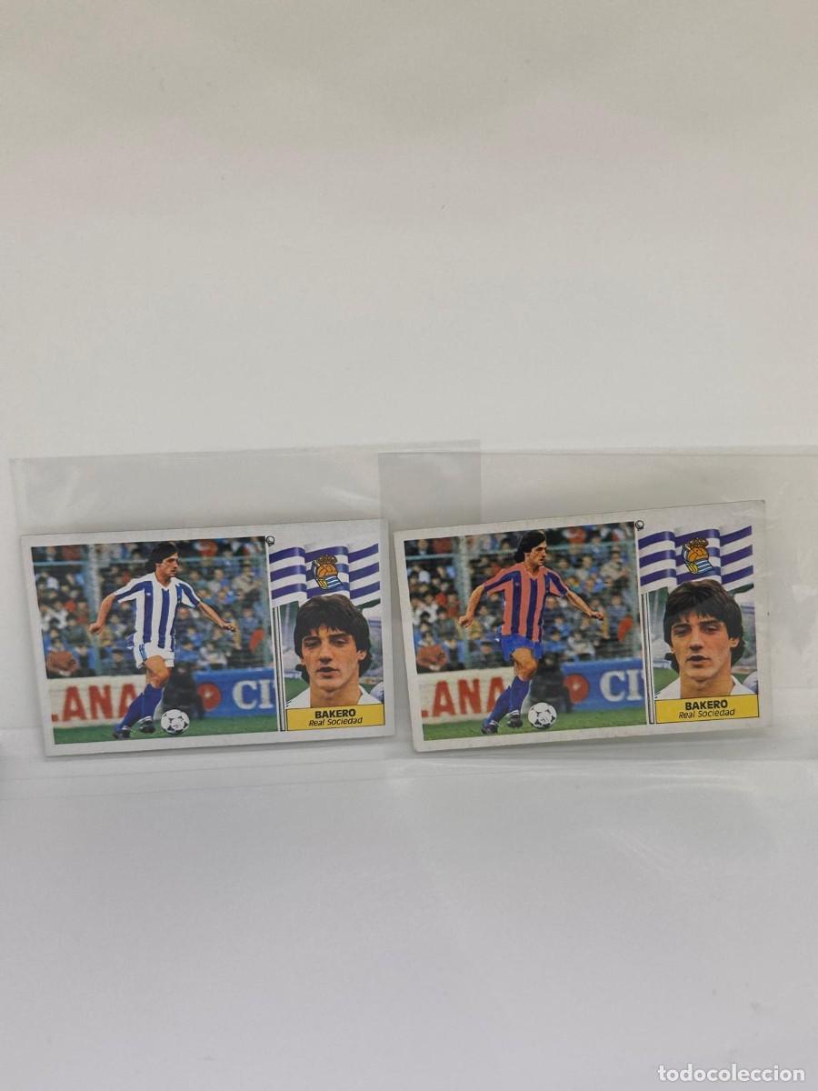 Cromos de f&uacute;tbol: Bakero Real Sociedad Liga Este 86 87 1986 1987 Error Imprenta Pintado Unico
