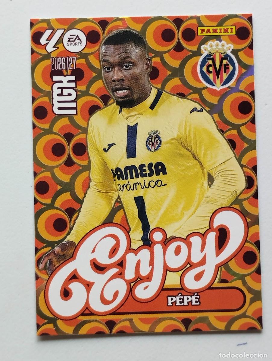 Cromos de f&uacute;tbol: CROMO CARD 2026 2027 MEGACRACKS 27 26 MGK PANINI ENJOY PEPE 386 VILLARREAL