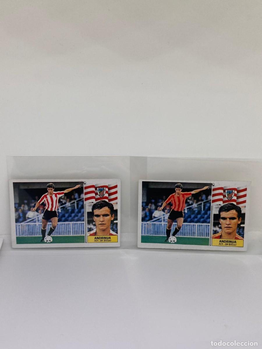 Cromos de f&uacute;tbol: Andrinua Athletico de Bilbao Liga Este 86 87 1986 1987 Error Imprenta Pintado Unico