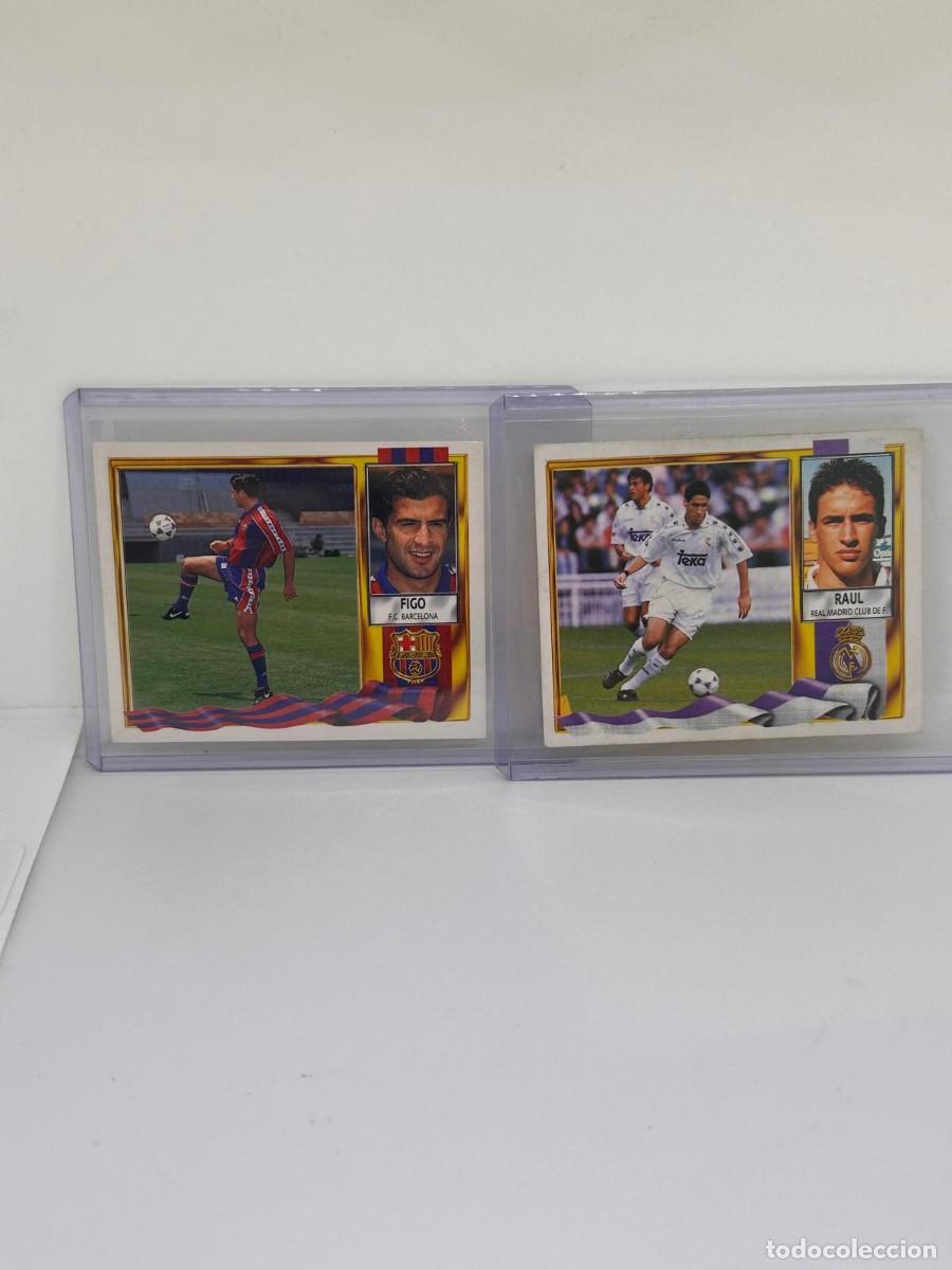 Cromos de f&uacute;tbol: Lote 2 Card Raul y Figo Liga Este 95 96 1995 1996