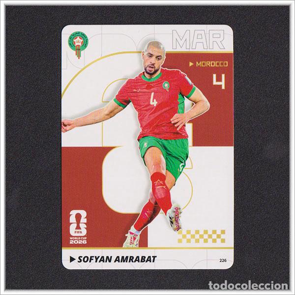 Cartes &agrave; collectionner de Football: FIFA WORLD CUP 2026 PANINI KAYOU SOFYAN AMRABAT 226 MAR MARRUECOS ALBUM COLECCI&Oacute;N MUNDIAL