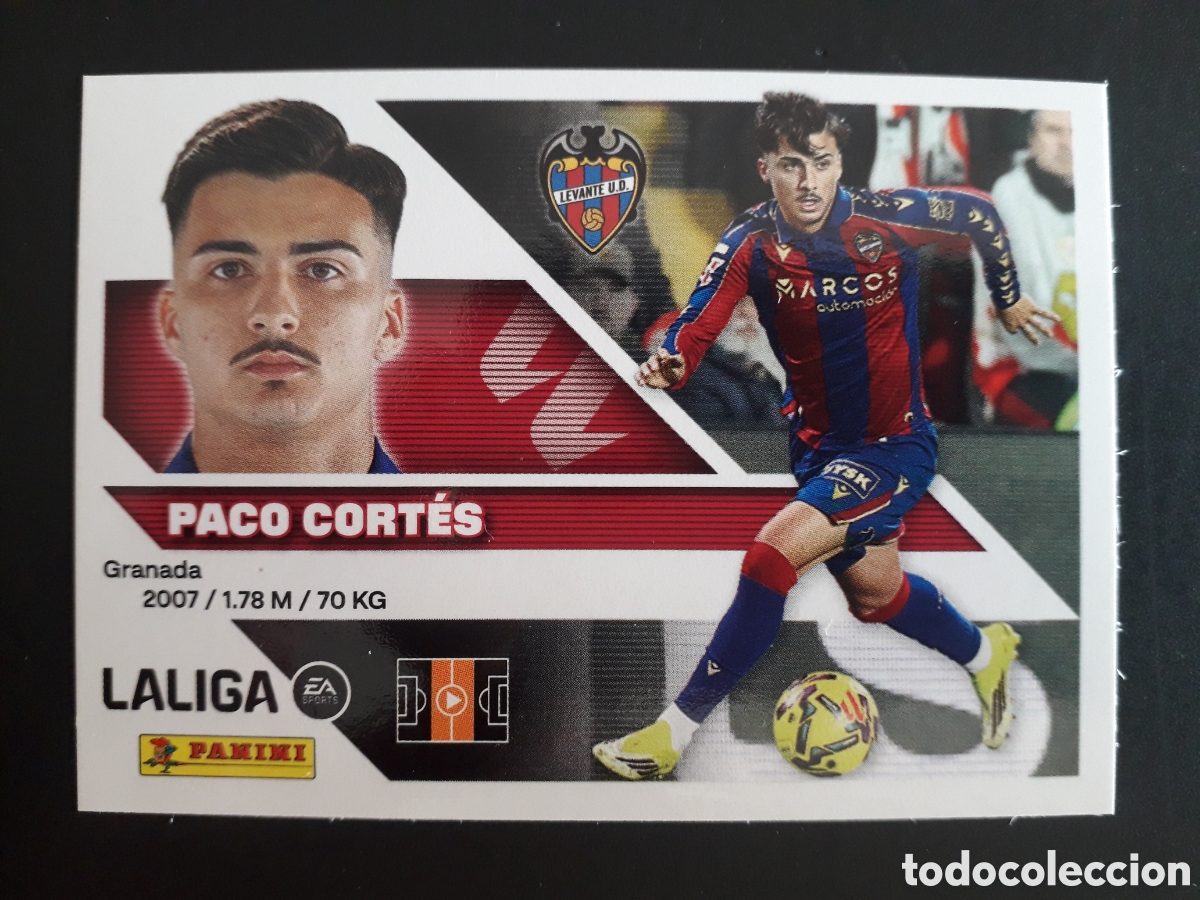 Football Stickers: PACO CORT&Eacute;S LEVANTE N&deg; 14B ED ESTE 2026 2027 26 27 SIN PEGAR PEDIDO M&Iacute;NIMO 3&euro;
