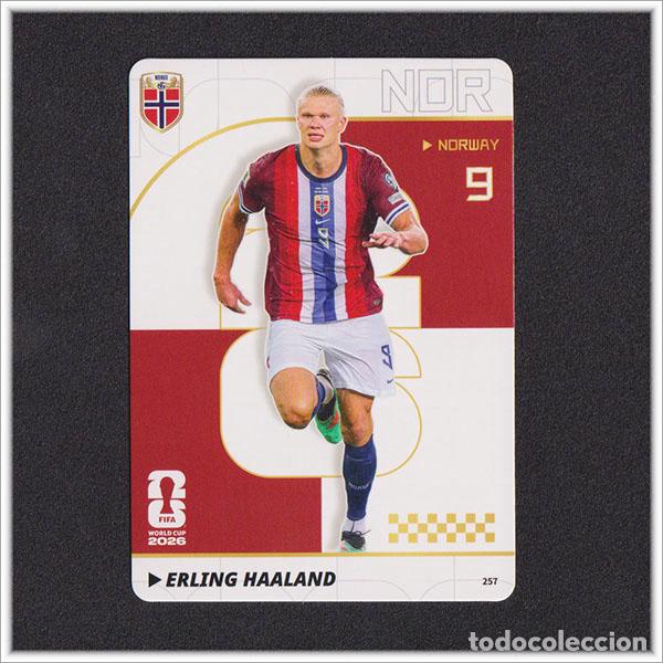 Cromos de f&uacute;tbol: FIFA WORLD CUP 2026 PANINI KAYOU ERLING HAALAND 257 NOR NORUEGA ALBUM COLECCI&Oacute;N MUNDIAL