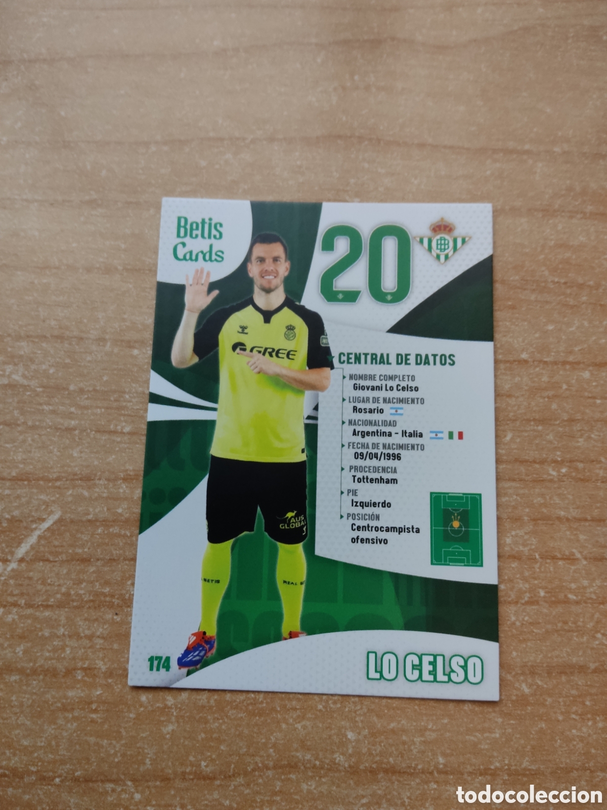 Cromos de f&uacute;tbol: 174 LO CELSO REAL BETIS HOLY CARDS 2024 2025