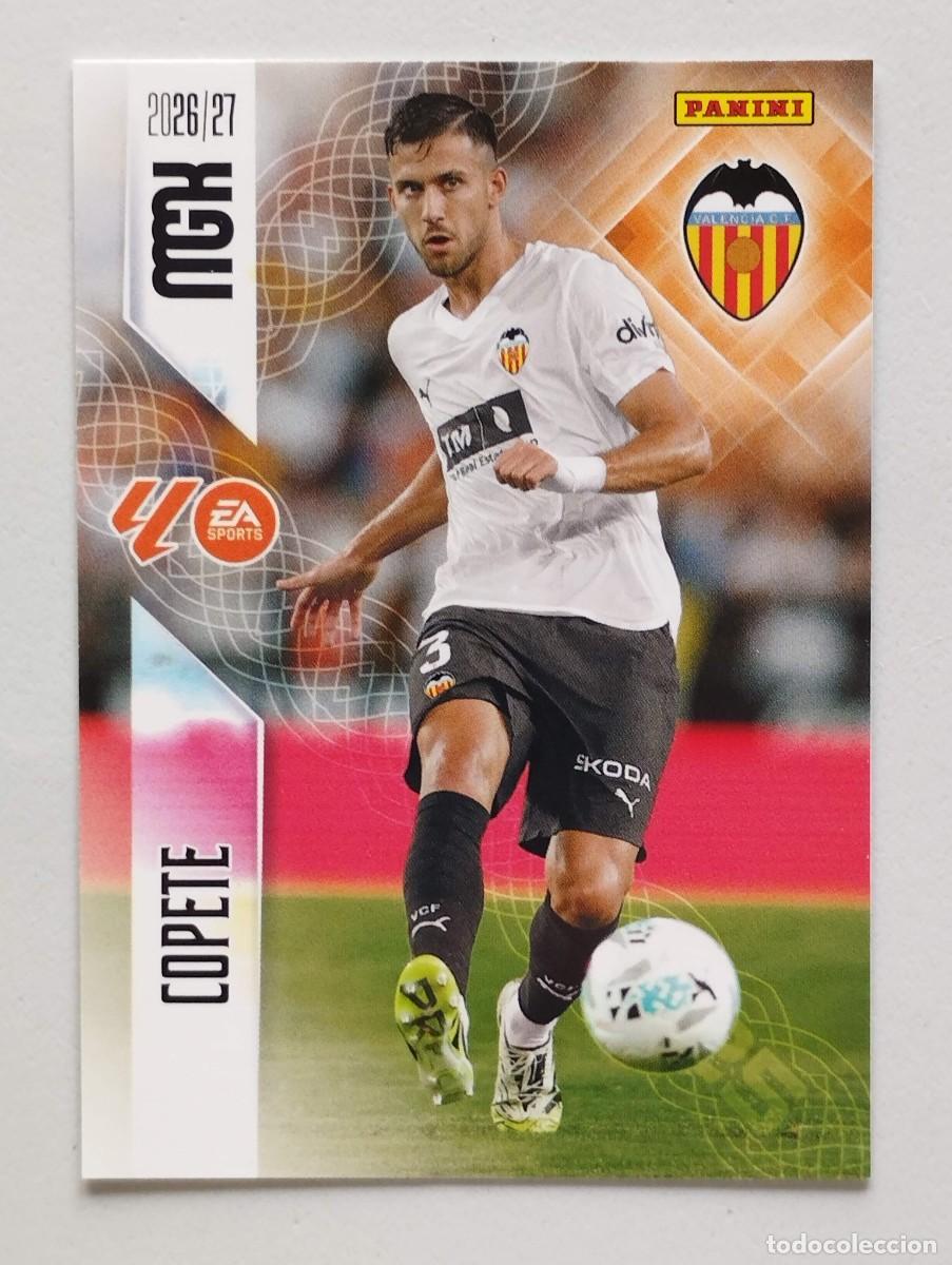 Cromos de f&uacute;tbol: CROMO CARD 2026 2027 MEGACRACKS 27 26 MGK PANINI COPETE 349 VALENCIA