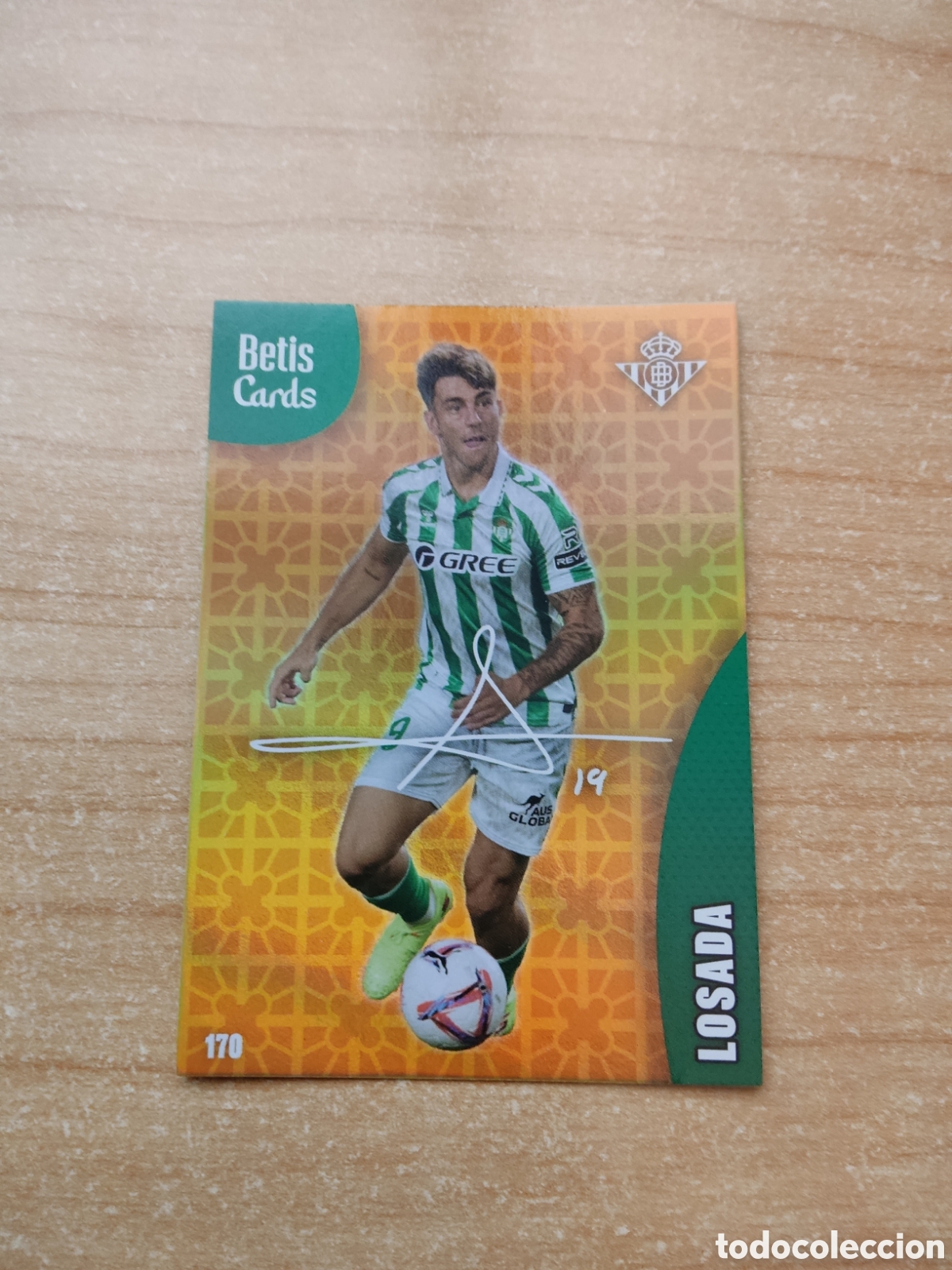 Cromos de f&uacute;tbol: 170 IKER LOSADA FIRMA REAL BETIS HOLY CARDS 2024 2025
