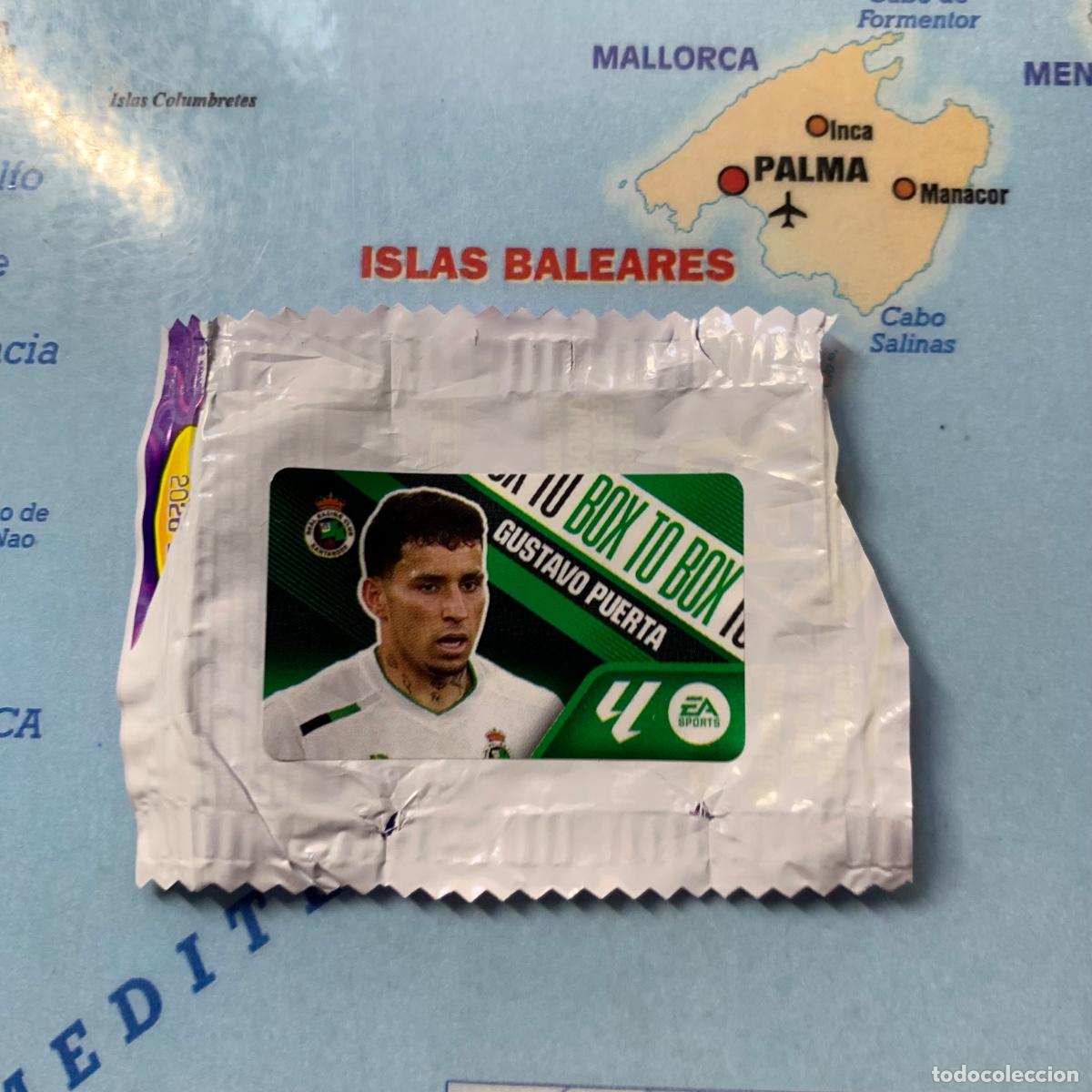Cromos de f&uacute;tbol: Cromo chicle Box To Box Gustavo Puerta Del Racing de Santander liga este 26-27 2026-2027