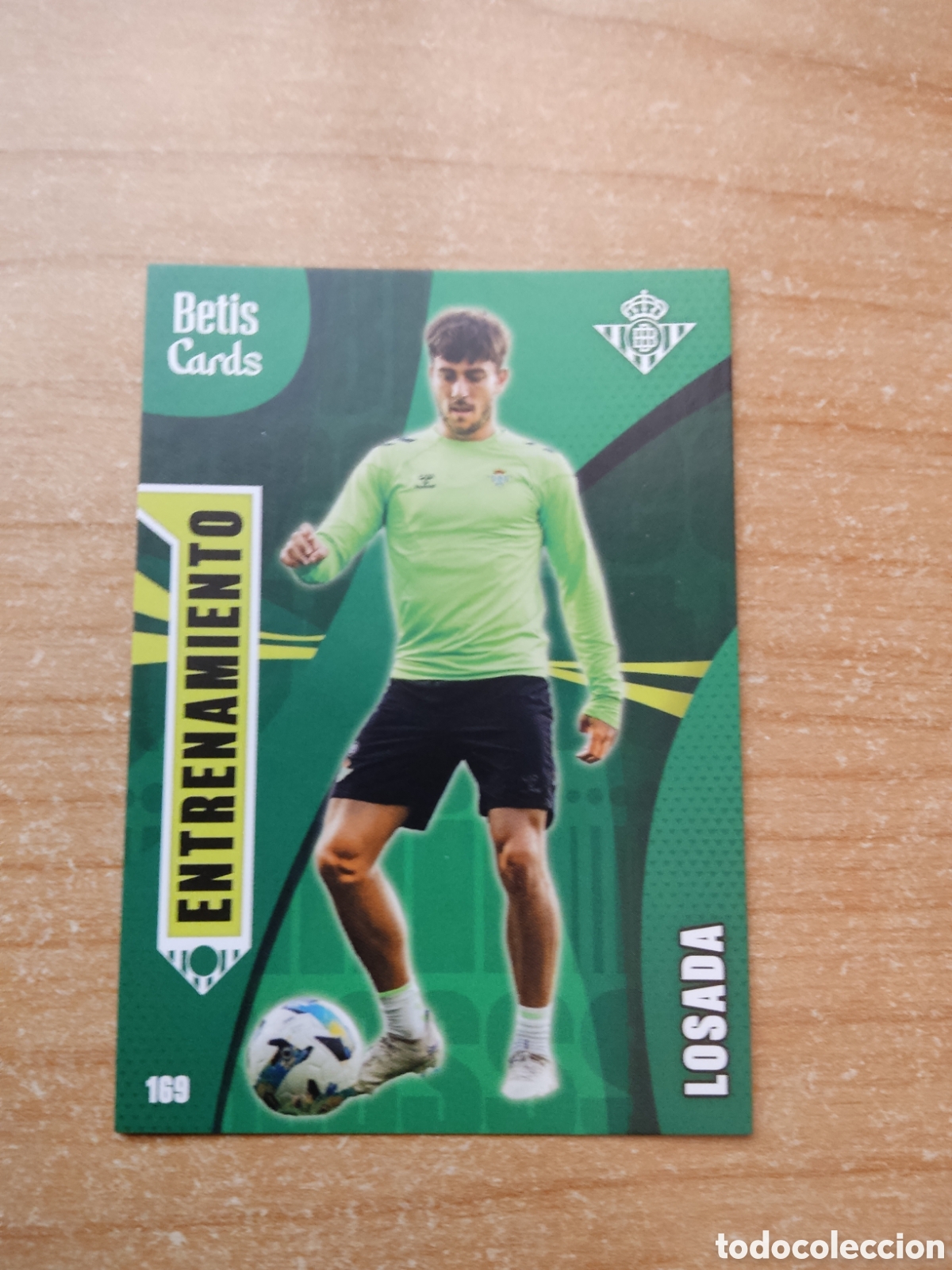 Cromos de f&uacute;tbol: 169 IKER LOSADA ENTRENAMIENTO REAL BETIS HOLY CARDS 2024 2025