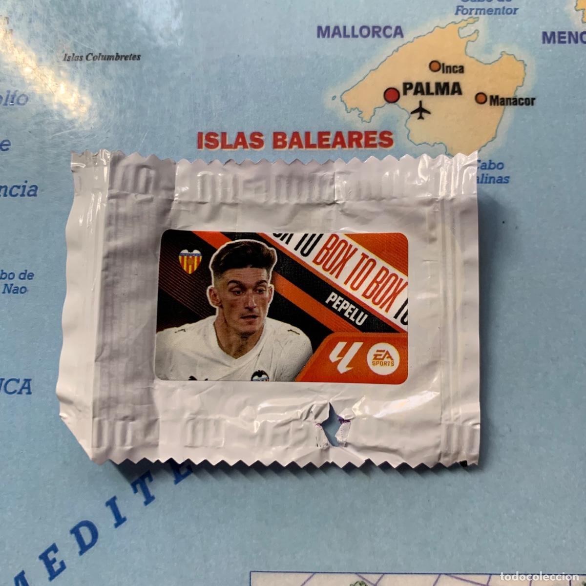 Cromos de f&uacute;tbol: Cromo chicle Box To Box Pepelu Del Valencia liga este 26-27 2026-2027