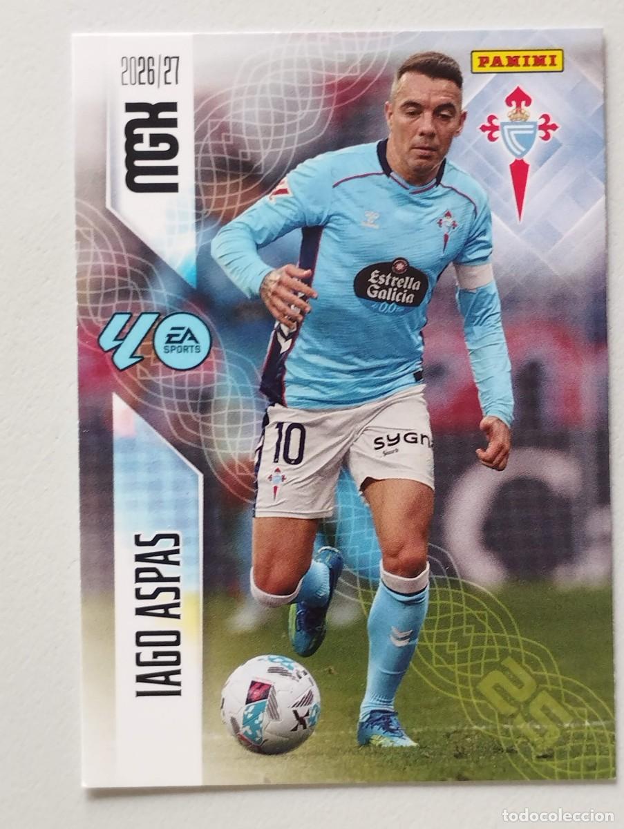 Cromos de f&uacute;tbol: CROMO CARD 2026 2027 MEGACRACKS 27 26 MGK PANINI IAGO ASPAS 124 CELTA DE VIGO