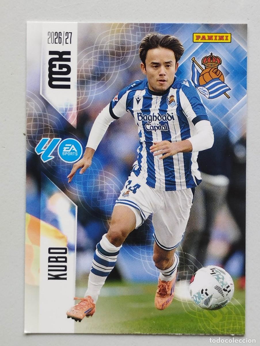 Cromos de f&uacute;tbol: CROMO CARD 2026 2027 MEGACRACKS 27 26 MGK PANINI TAKEFUSA KUBO 323 REAL SOCIEDAD