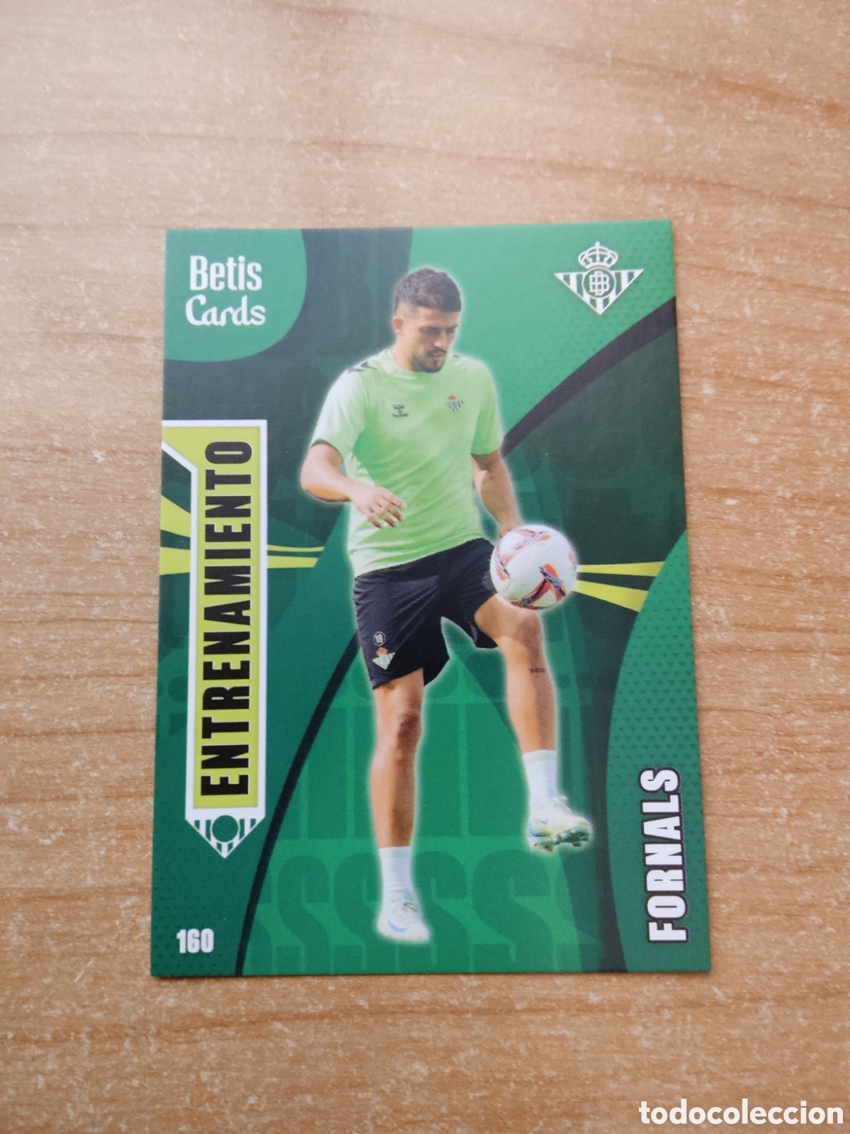 Cromos de f&uacute;tbol: 160 PABLO FORNALS ENTRENAMIENTO REAL BETIS HOLY CARDS 2024 2025